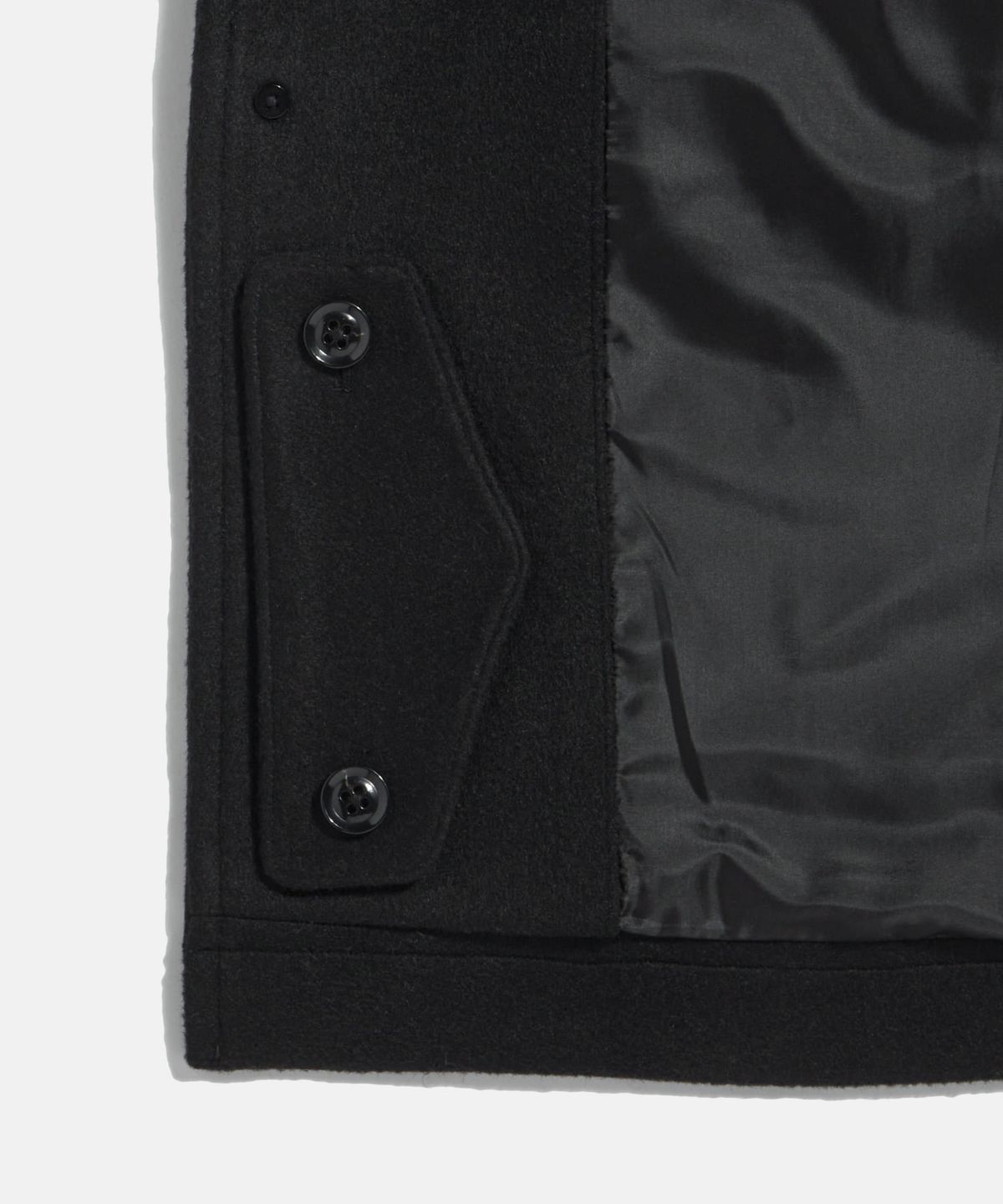 에스피오나지(ESPIONAGE) Wool Blend Car Coat Black