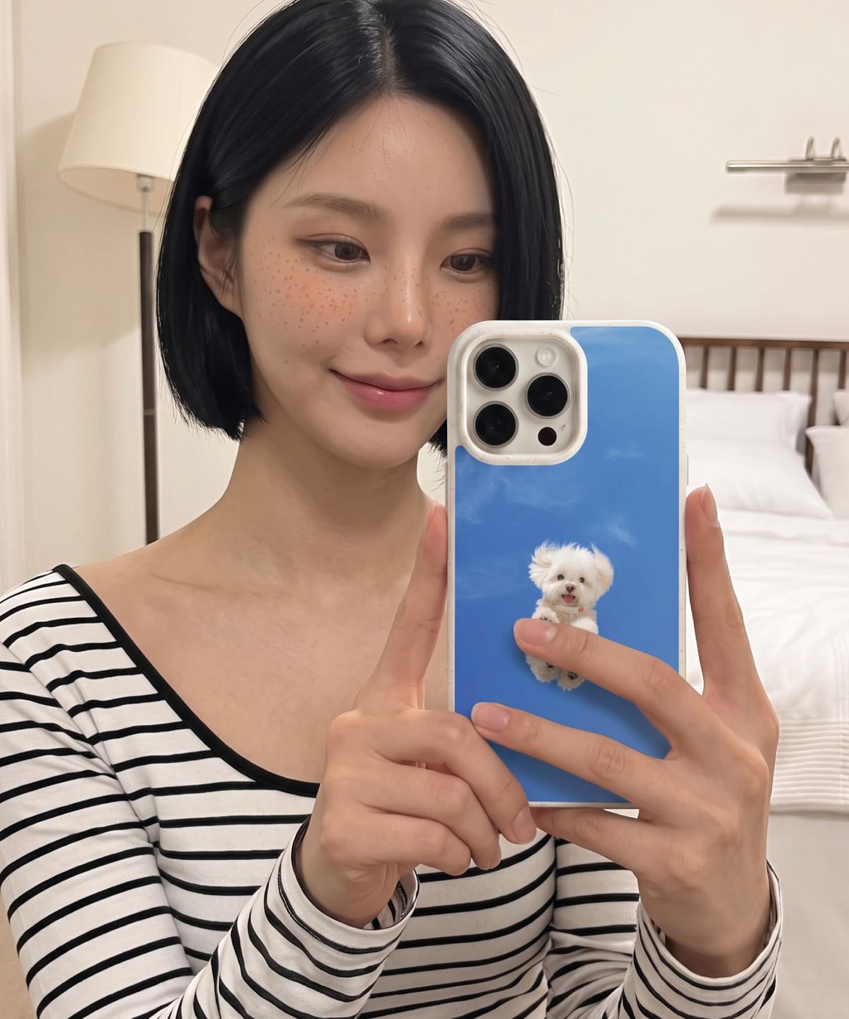폴라올라(POLAROLA) 밀짚으로부터 유래한 폰케이스 말티즈