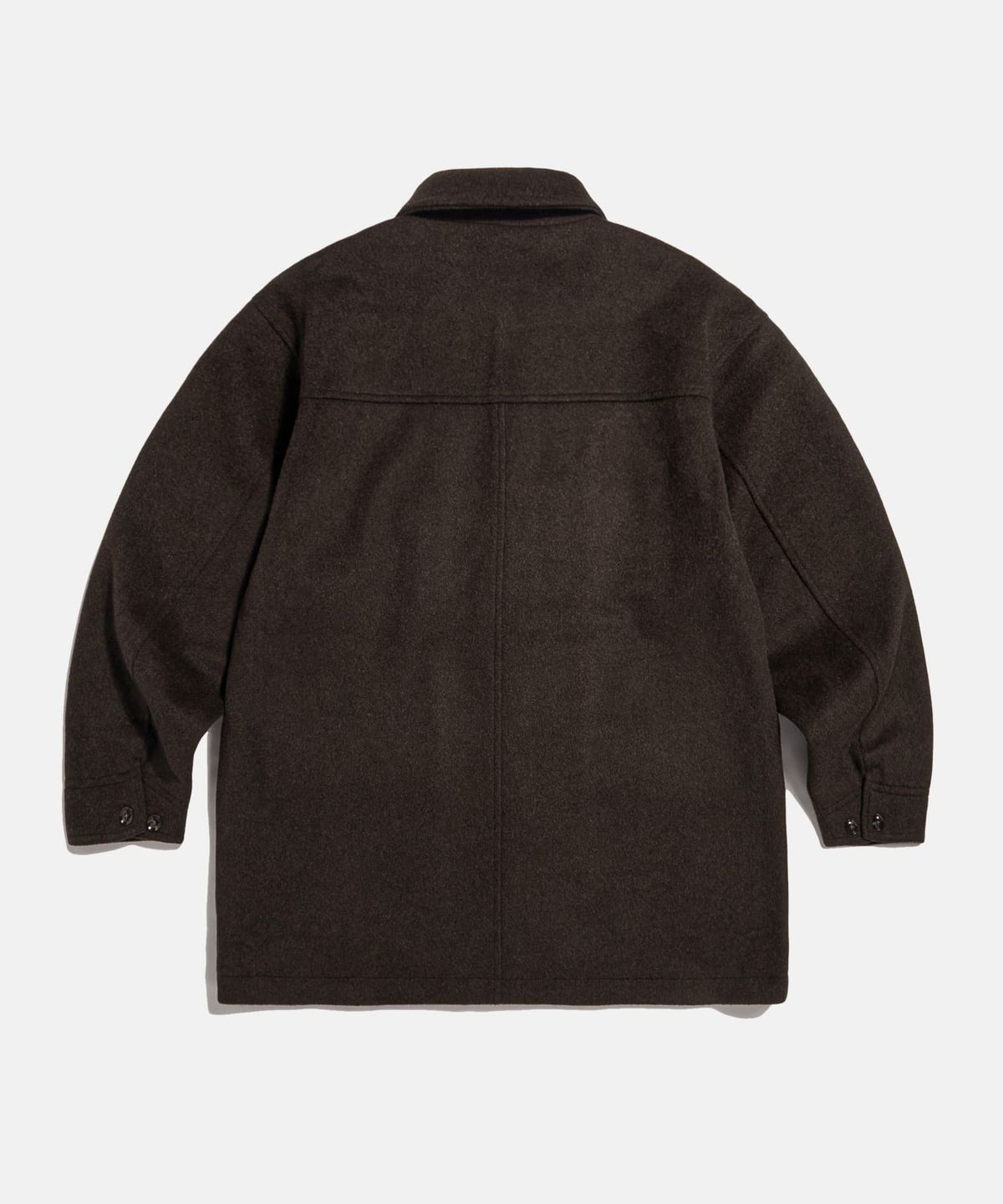 에스피오나지(ESPIONAGE) Wool Blend Car Coat Dark Mocha