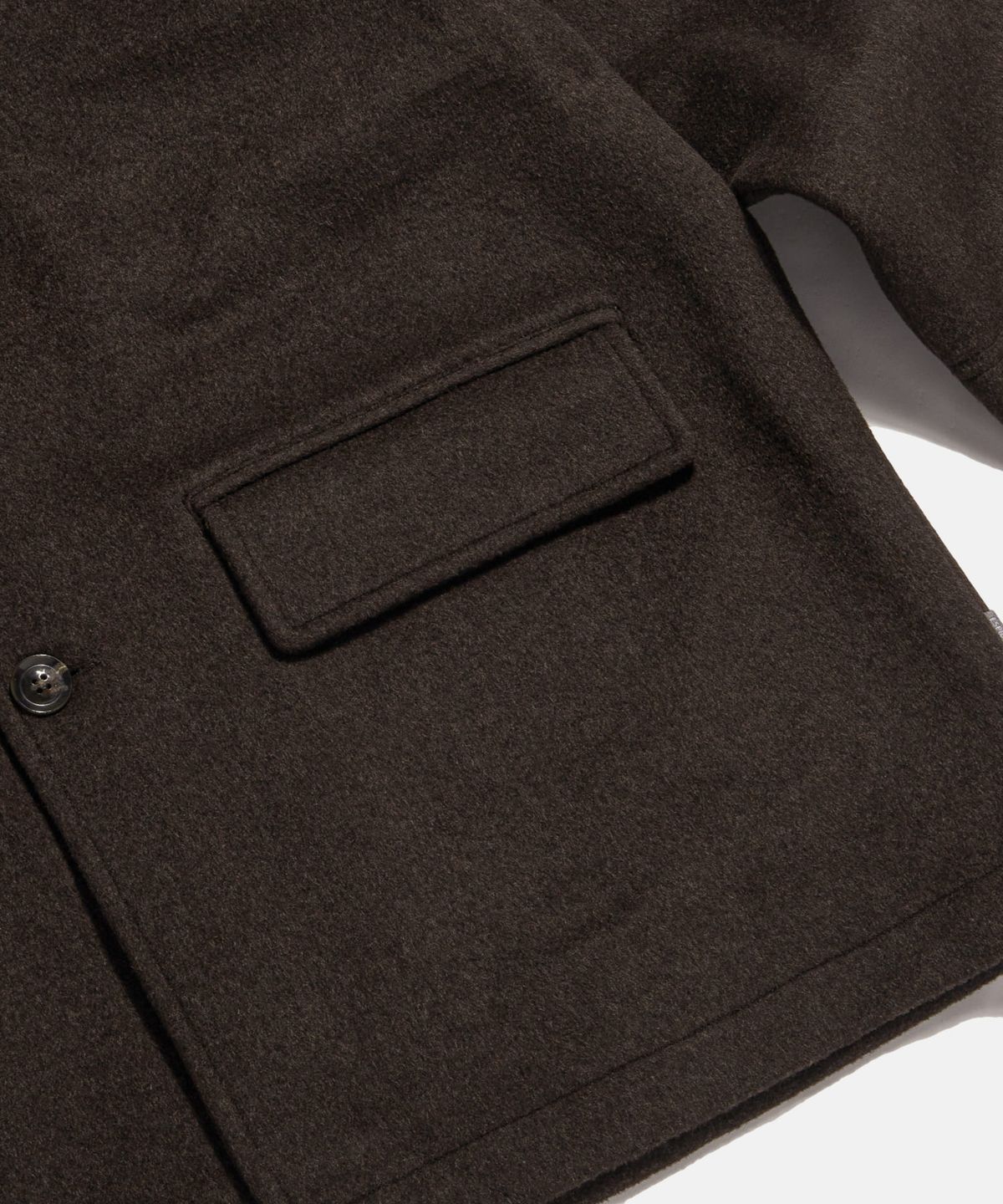 에스피오나지(ESPIONAGE) Wool Blend Car Coat Dark Mocha