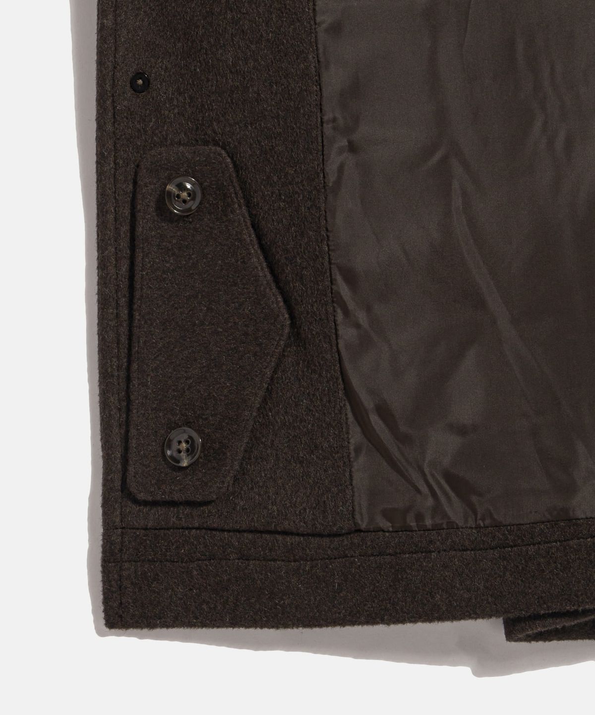 에스피오나지(ESPIONAGE) Wool Blend Car Coat Dark Mocha