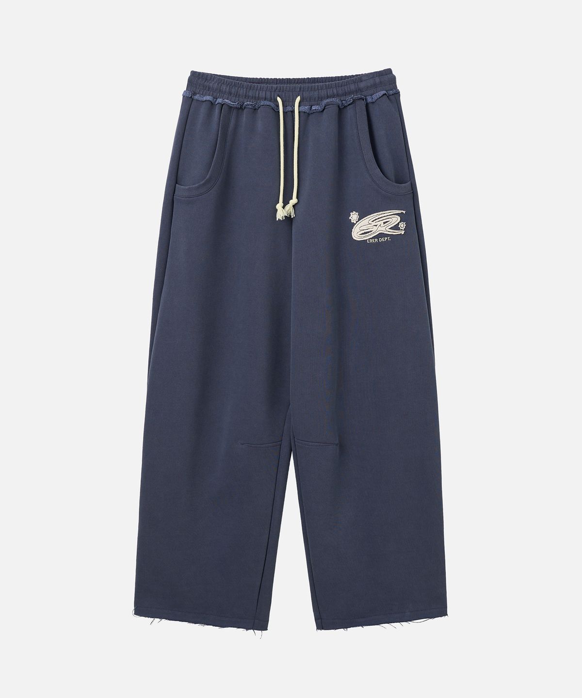 에르에르(ERER) Vintage Logo Applique Sweatpants Navy