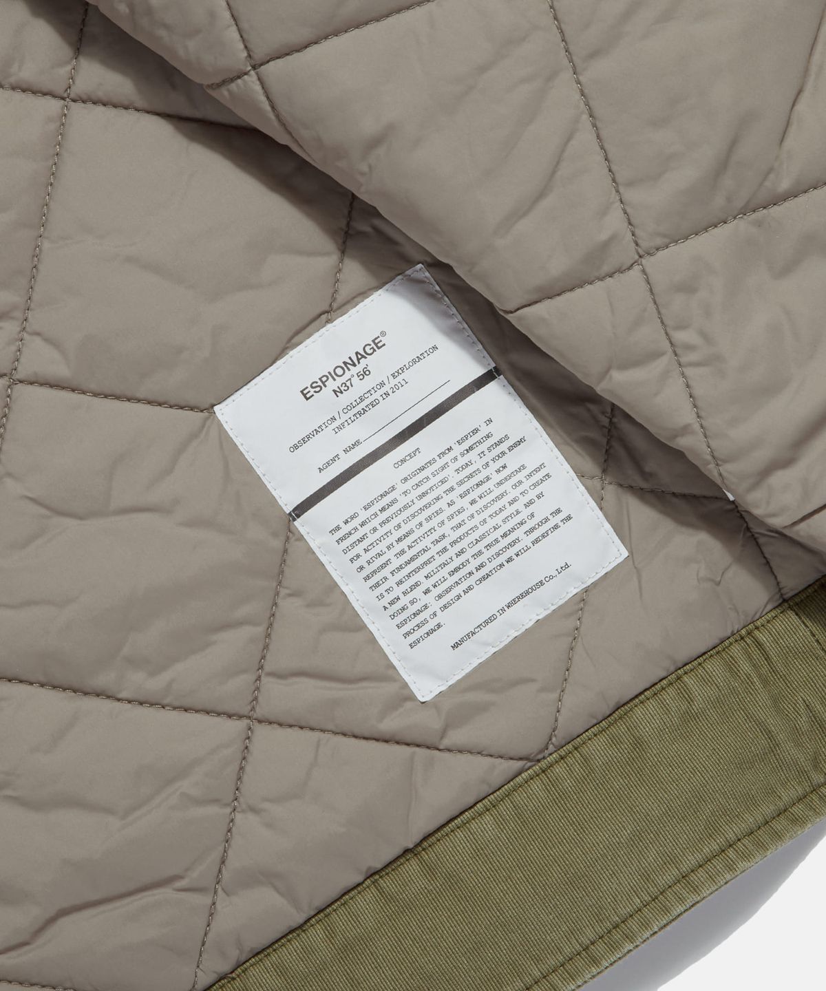 에스피오나지(ESPIONAGE) Insulated N-1 Deck Jacket Tan