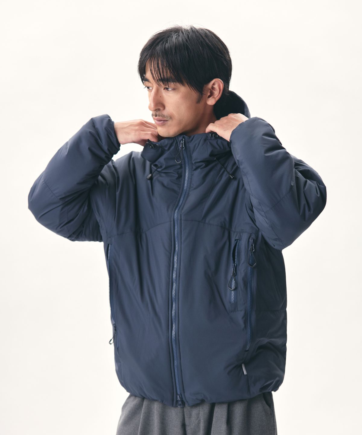 에스피오나지(ESPIONAGE) Insulated Hiking Jacket Navy
