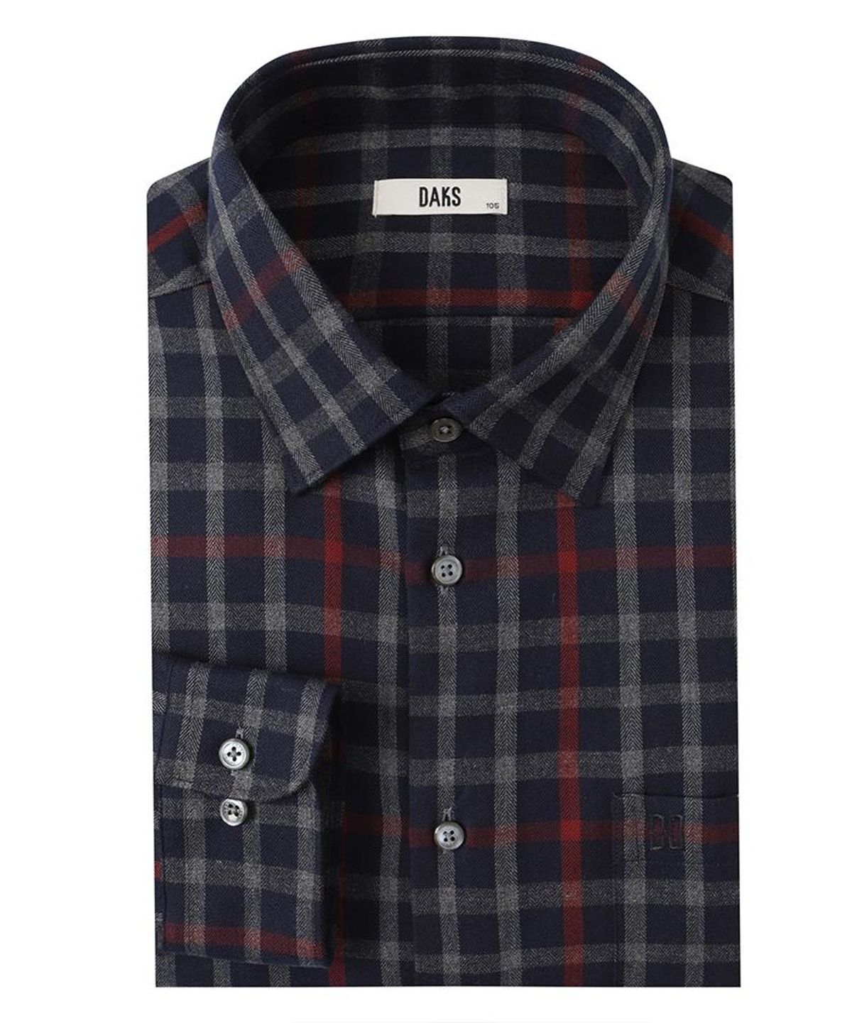 닥스셔츠(DAKS SHIRTS) 노케어 폴리혼방 미듐체크셔츠 레귤러핏 네이비_DMW1SHCL140N1