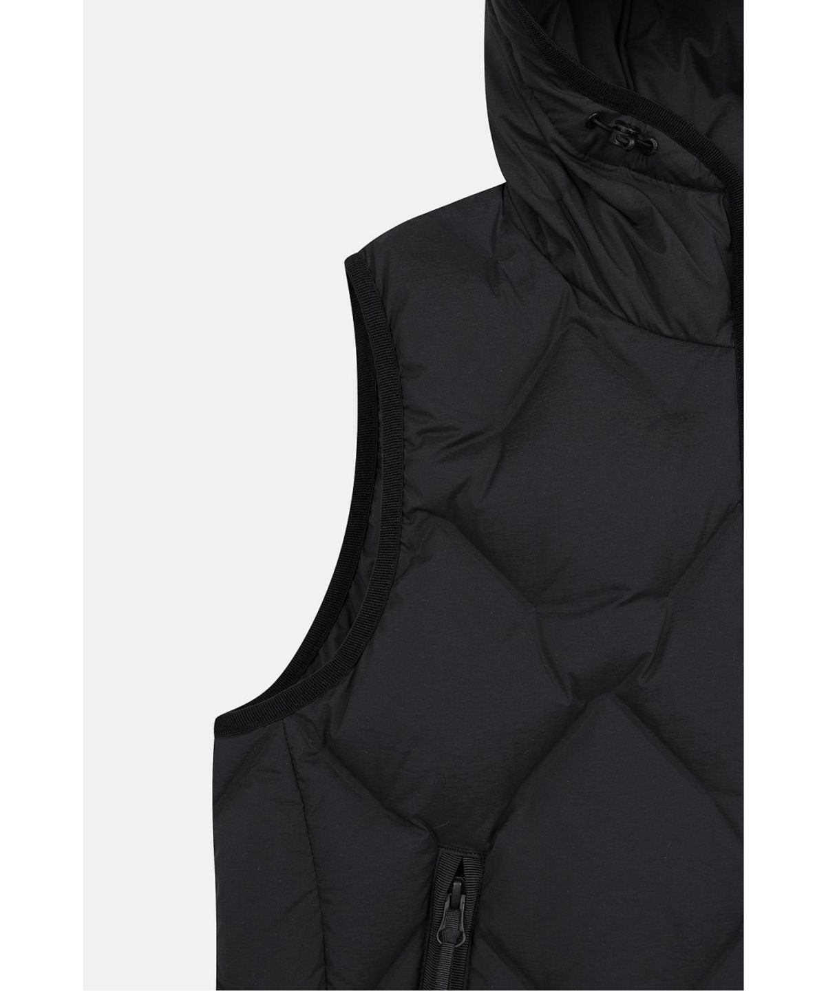 코오롱스포츠(KOLON SPORT) 여성 솟솟 크롭 후드 튜브다운 다운베스트 TVVAW26502BLK