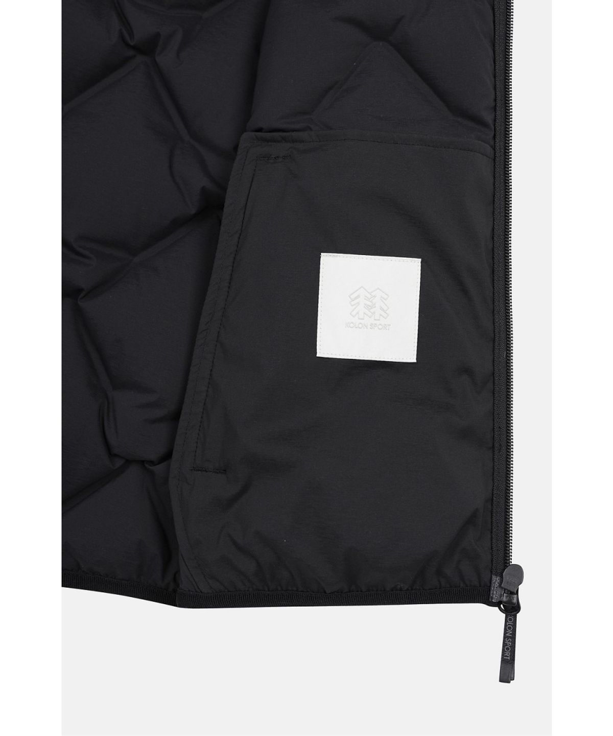 코오롱스포츠(KOLON SPORT) 여성 솟솟 크롭 후드 튜브다운 다운베스트 TVVAW26502BLK