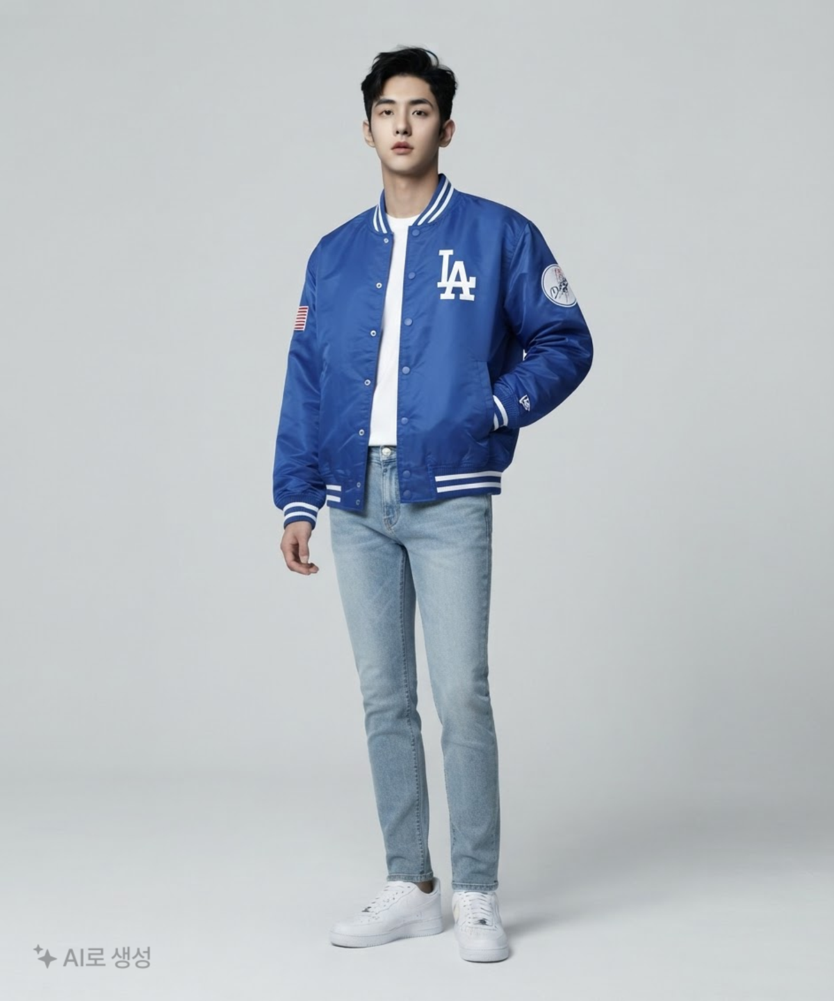 뉴에라(NEW ERA) MLB LA 다저스 어센틱 스타디움 재킷 블루 105