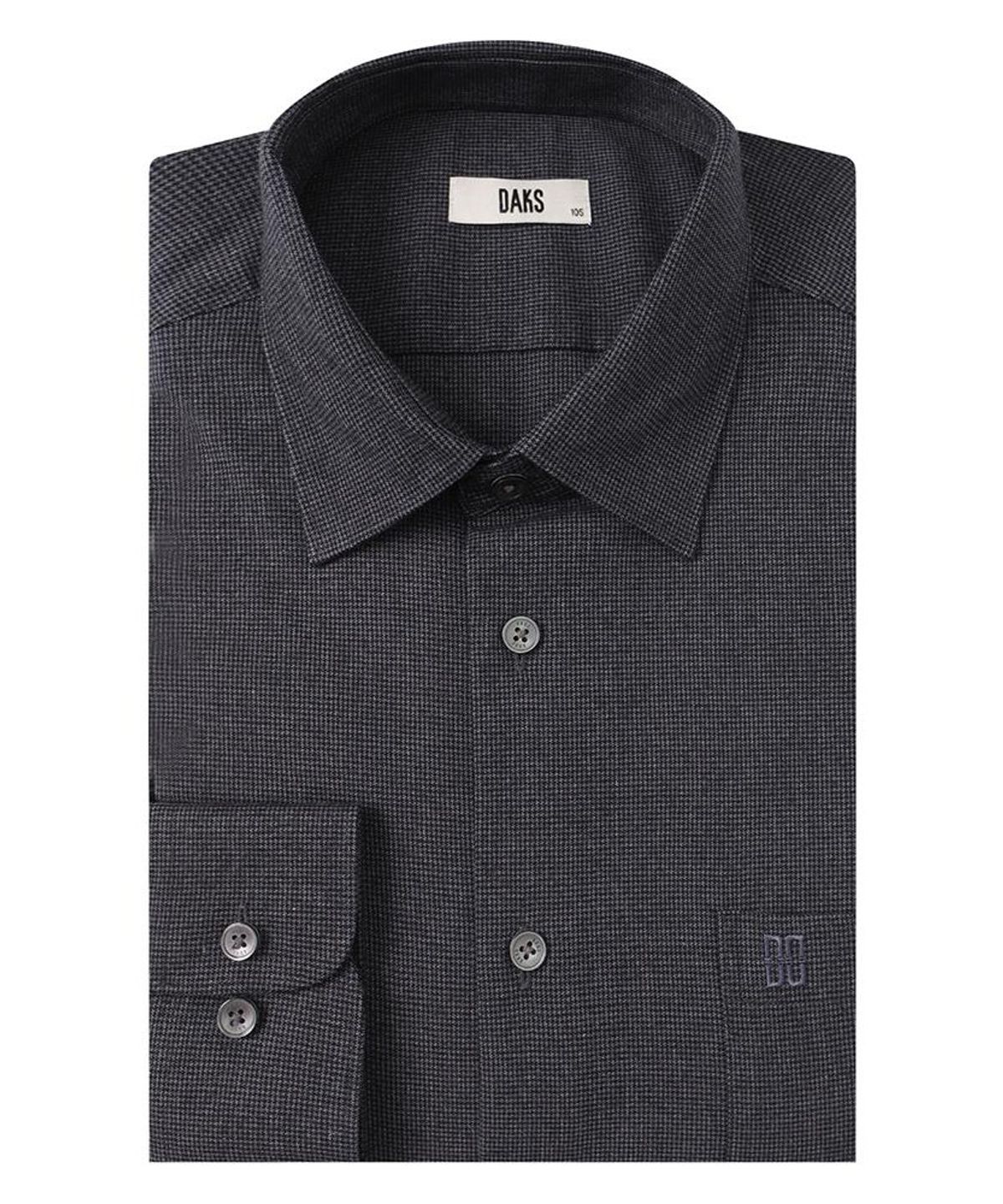 닥스셔츠(DAKS SHIRTS) 노케어 폴리혼방 스몰체크셔츠 레귤러핏 네이비_DMW1SHCL123N1