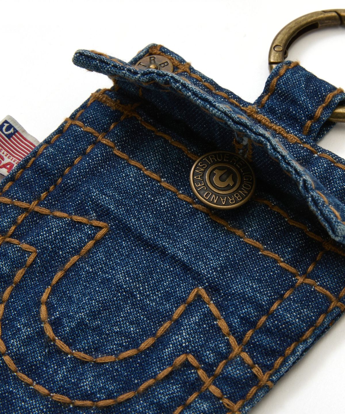 트루릴리젼(TRUERELIGION) Big T Denim Pocket Keyring - KHAKI