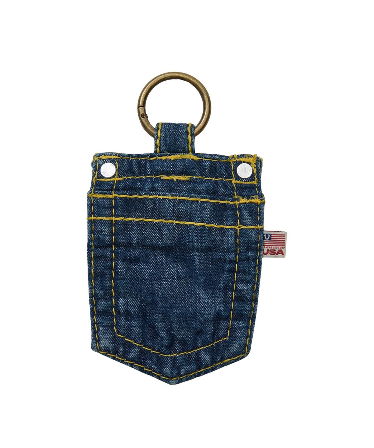 트루릴리젼(TRUERELIGION) Big T Denim Pocket Keyring - YELLOW