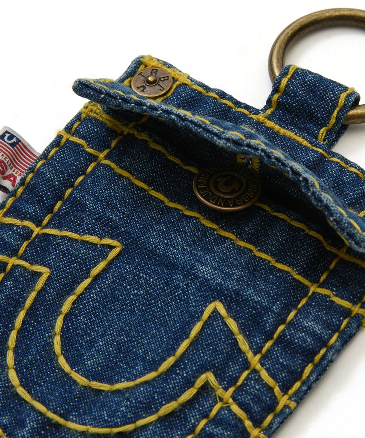 트루릴리젼(TRUERELIGION) Big T Denim Pocket Keyring - YELLOW