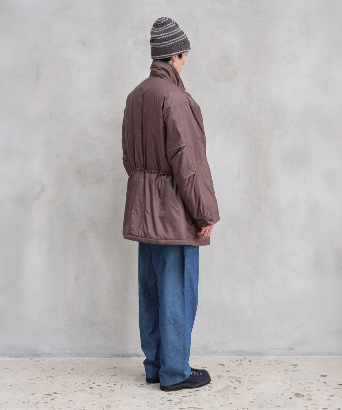 홀리선(HORLISUN) Basel Padding Half Coat Spain Olive