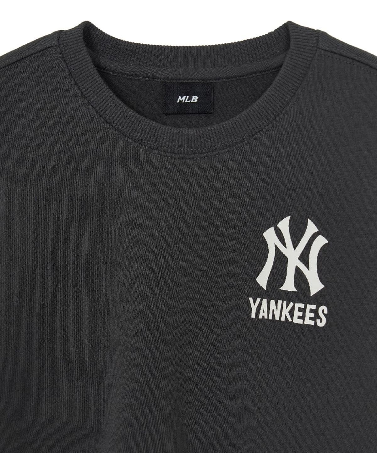 엠엘비 키즈(MLB KIDS) 스트릿 드로잉 베어 기모 맨투맨 NY (D.Charcoal Grey)