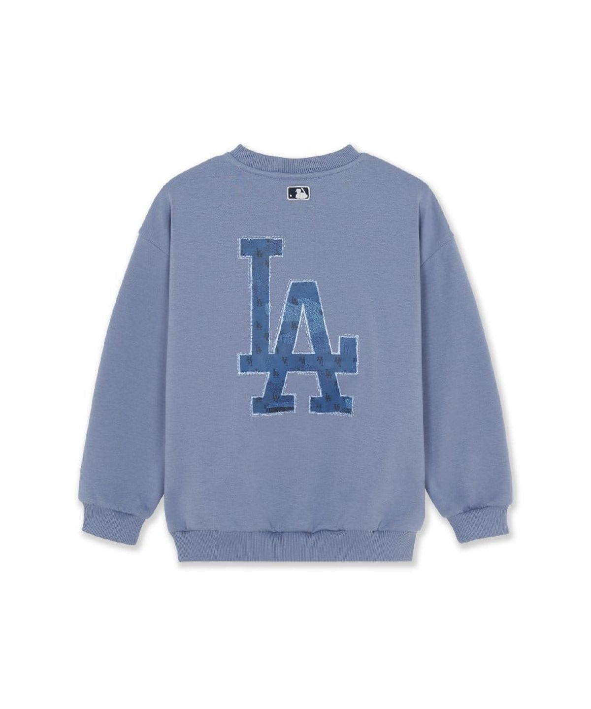 엠엘비 키즈(MLB KIDS) 스트릿 모노그램 카모 빅럭스 기모 맨투맨 LA (L.Indigo)