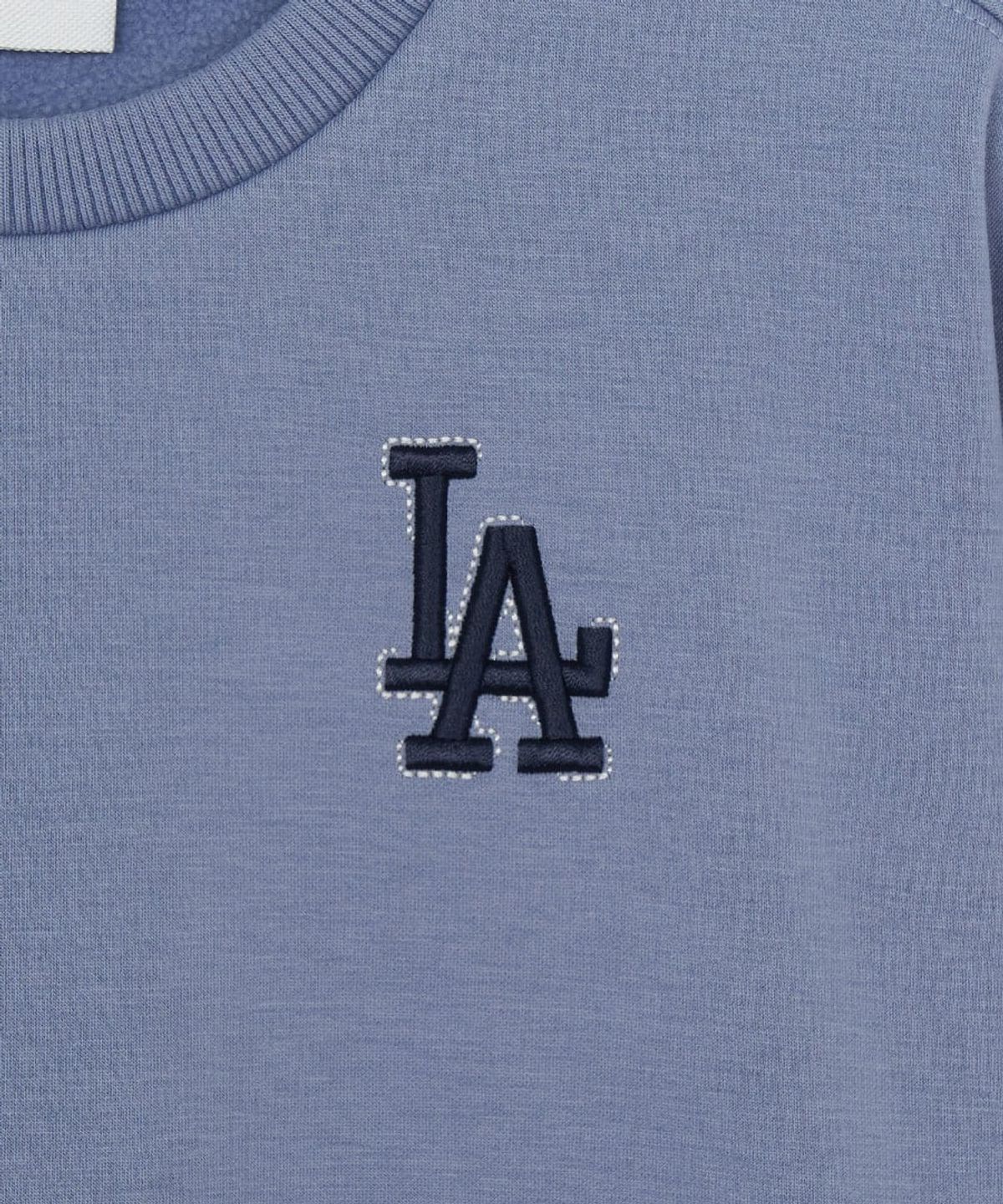 엠엘비 키즈(MLB KIDS) 스트릿 모노그램 카모 빅럭스 기모 맨투맨 LA (L.Indigo)