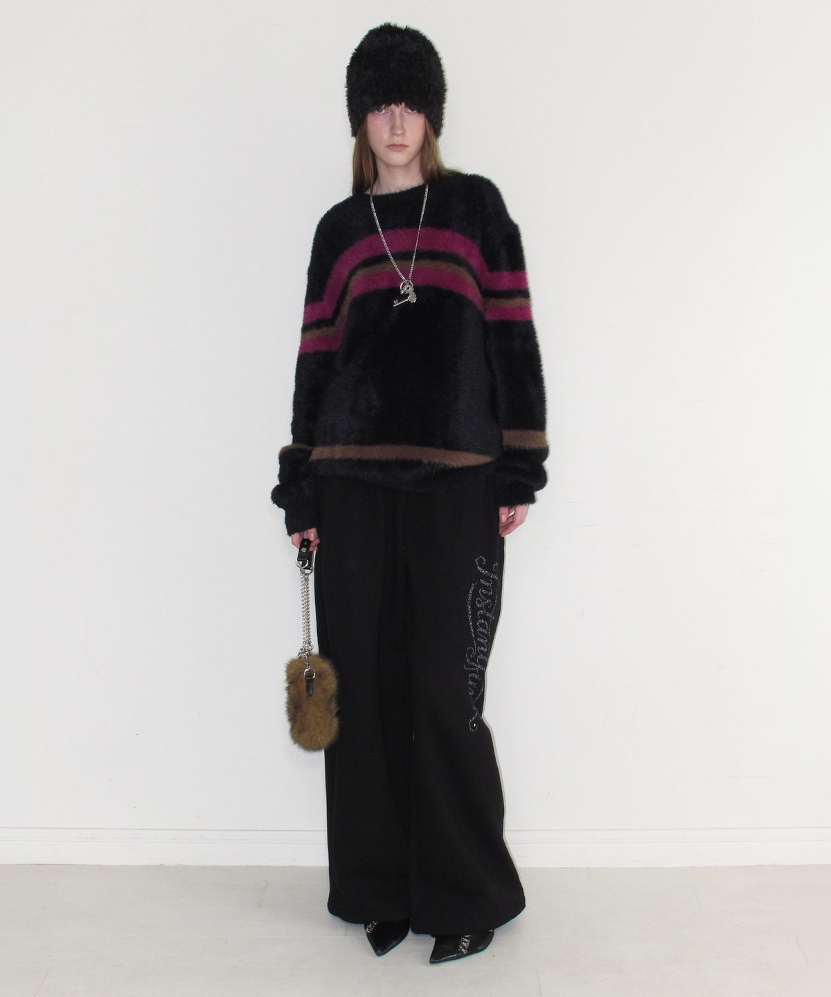 인스턴트펑크(INSTANTFUNK) FUR MINI BAG - BROWN