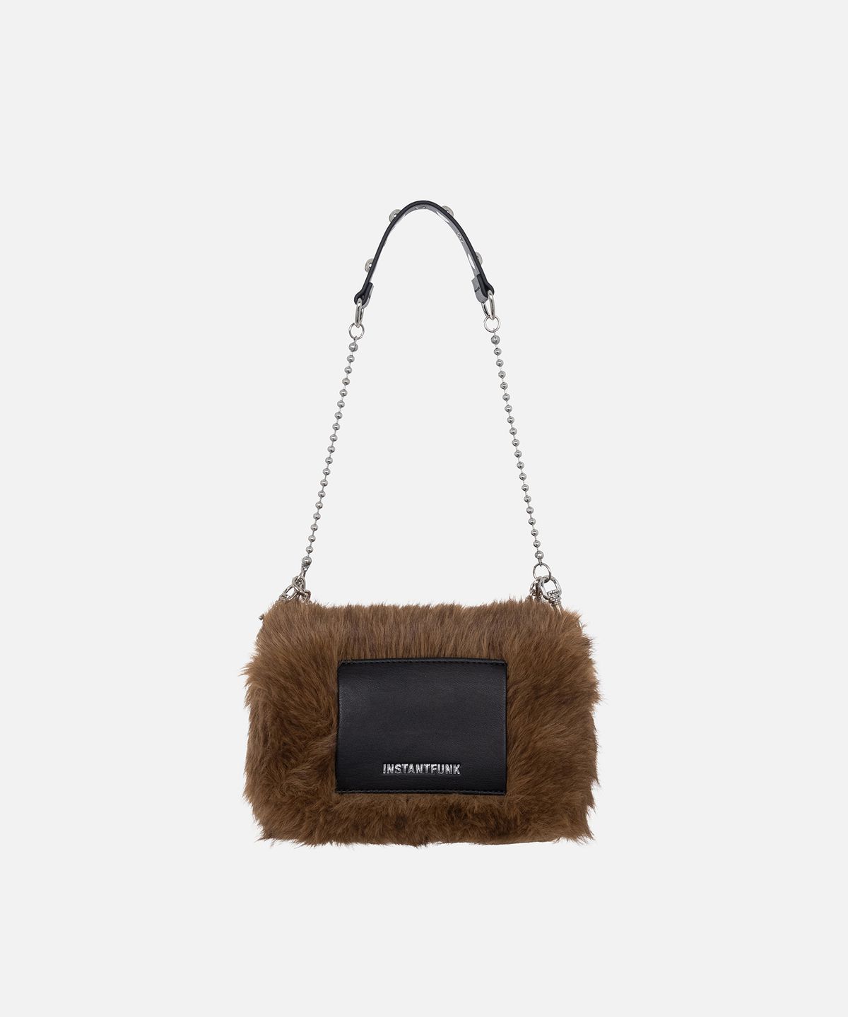 인스턴트펑크(INSTANTFUNK) FUR MINI BAG - BROWN