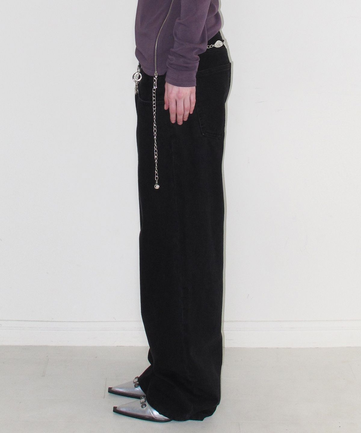 인스턴트펑크(INSTANTFUNK) BIG POCKET LOOSE FIT DENIM - BLACK