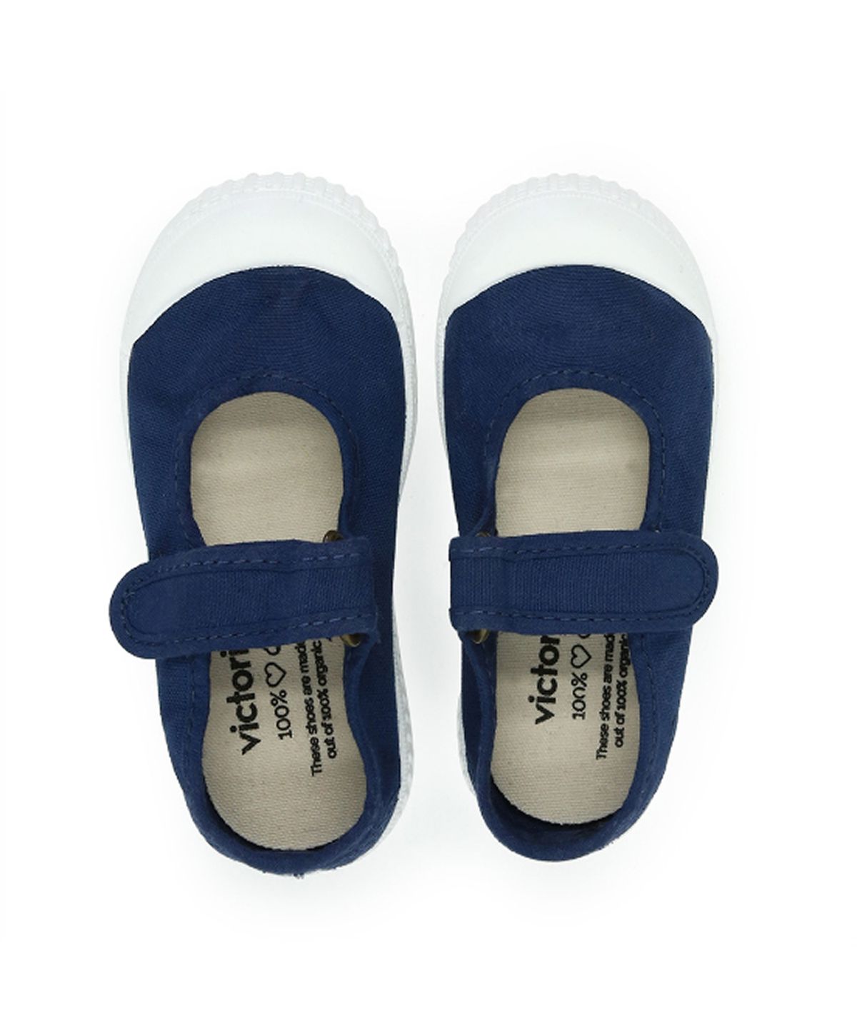 빅토리아슈즈 키즈(VICTORIA SHOES KIDS) 아동 메르세데스 틴타다 코튼 스트랩 스니커즈 (136605-MARINO)
