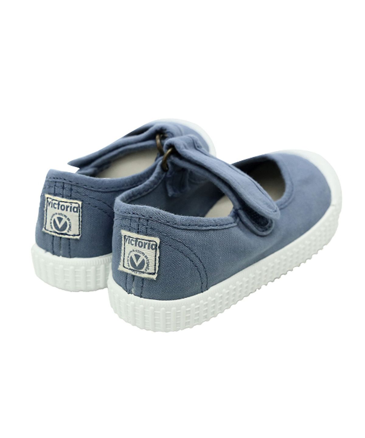 빅토리아슈즈 키즈(VICTORIA SHOES KIDS) 아동 메르세데스 틴타다 코튼 스트랩 스니커즈 (136605-AZUL)
