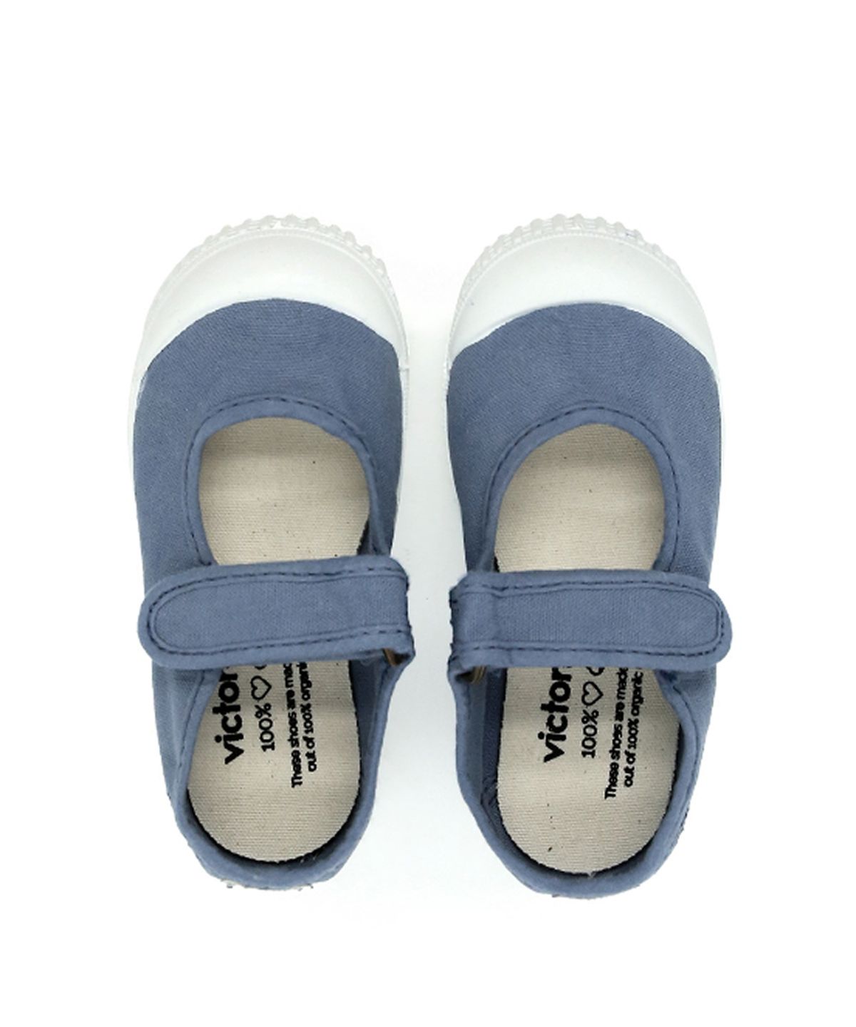 빅토리아슈즈 키즈(VICTORIA SHOES KIDS) 아동 메르세데스 틴타다 코튼 스트랩 스니커즈 (136605-AZUL)