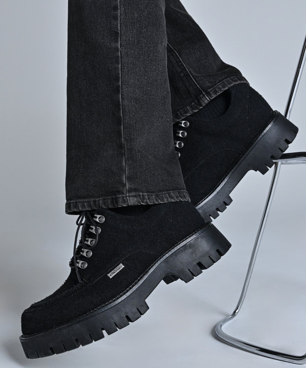 아들러(ADRER) High Sole Brushed Lace-Up Shoes