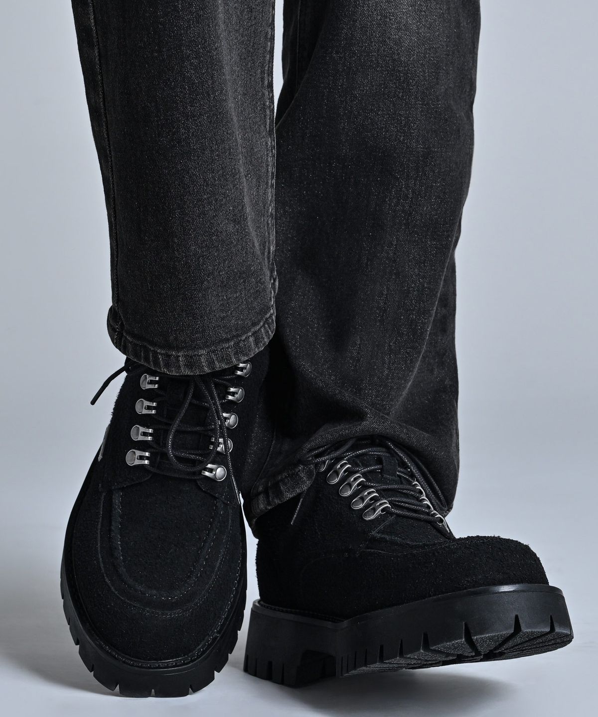 아들러(ADRER) High Sole Brushed Lace-Up Shoes