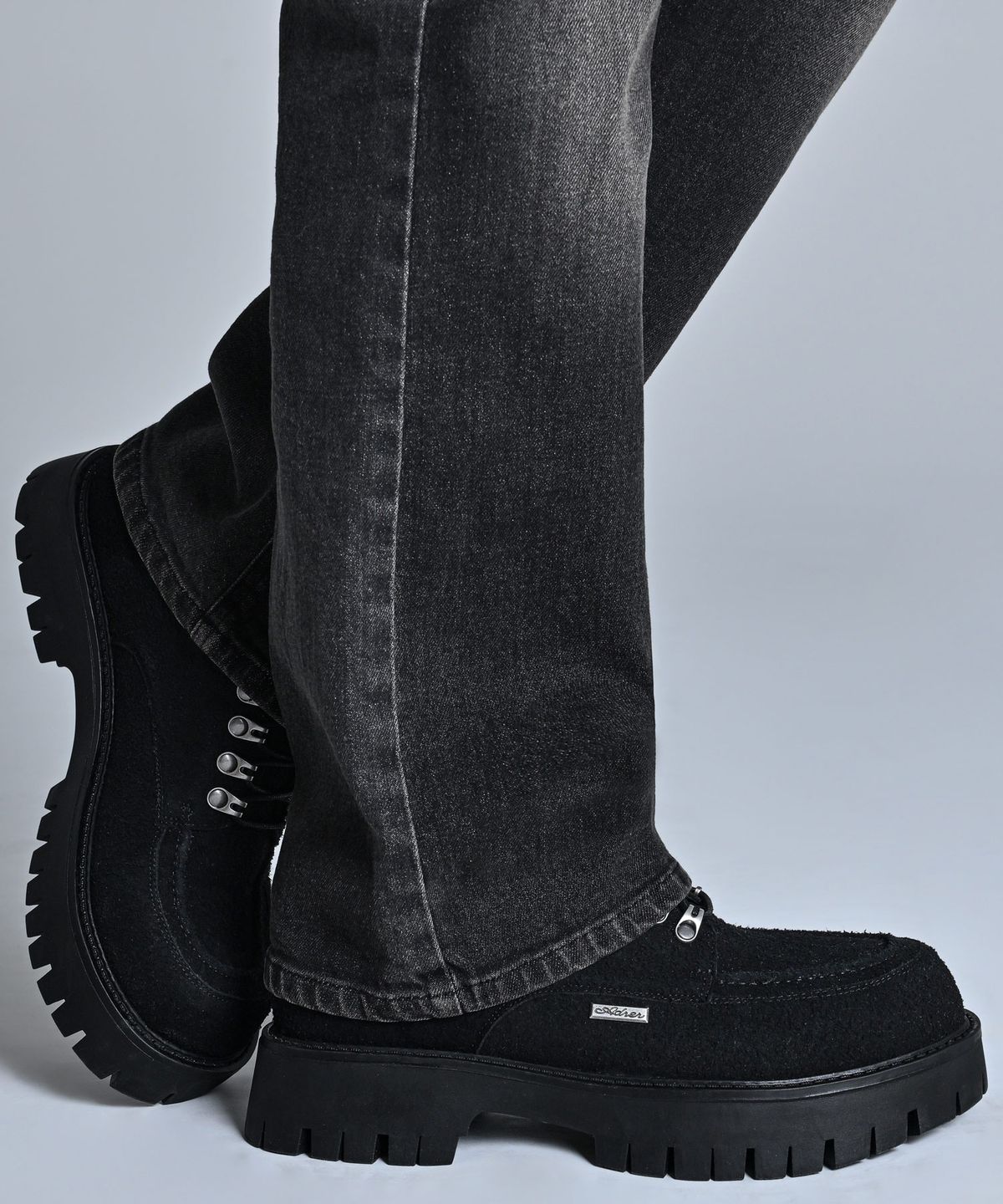 아들러(ADRER) High Sole Brushed Lace-Up Shoes