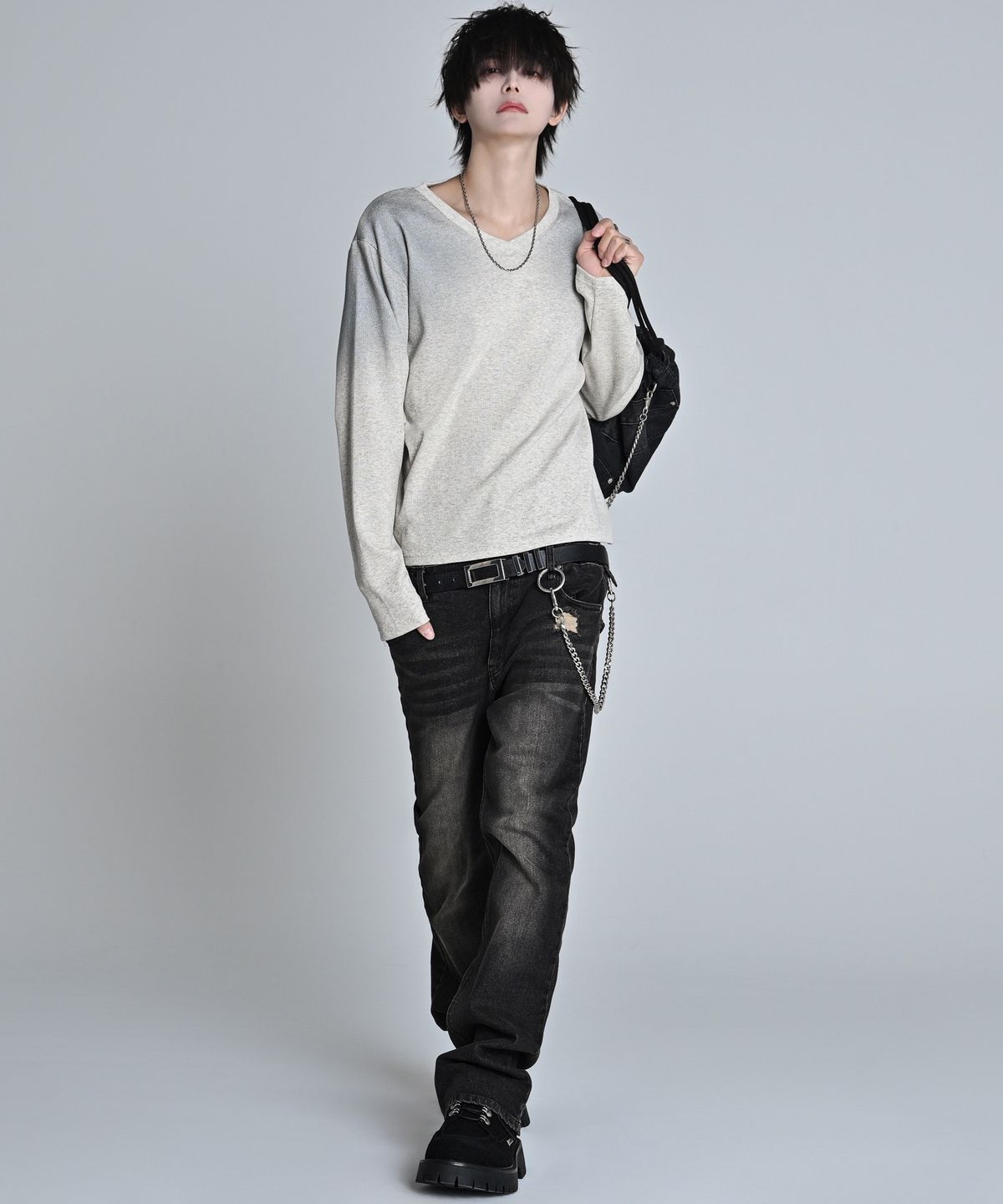 아들러(ADRER) High Sole Brushed Lace-Up Shoes