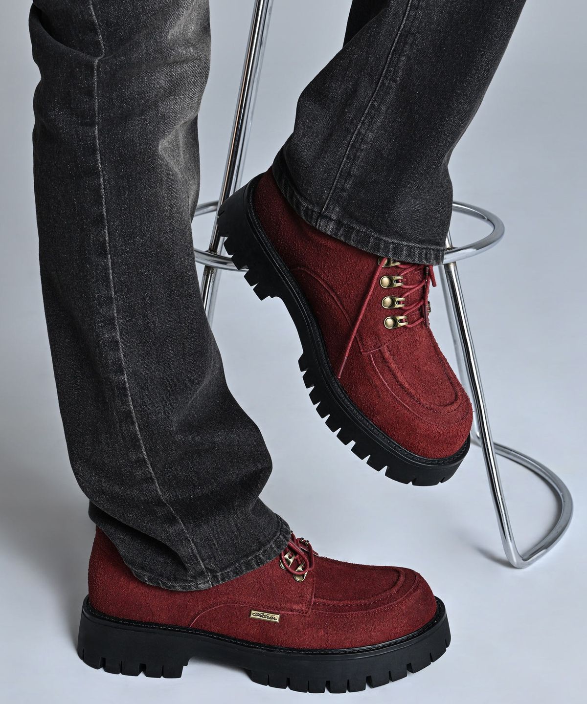 아들러(ADRER) High Sole Brushed Lace-Up Shoes