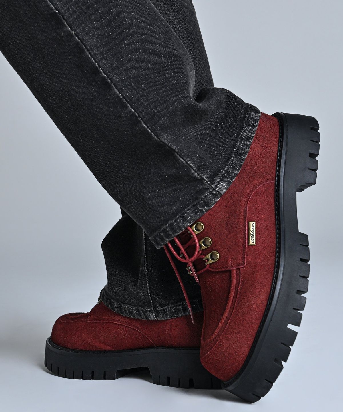 아들러(ADRER) High Sole Brushed Lace-Up Shoes