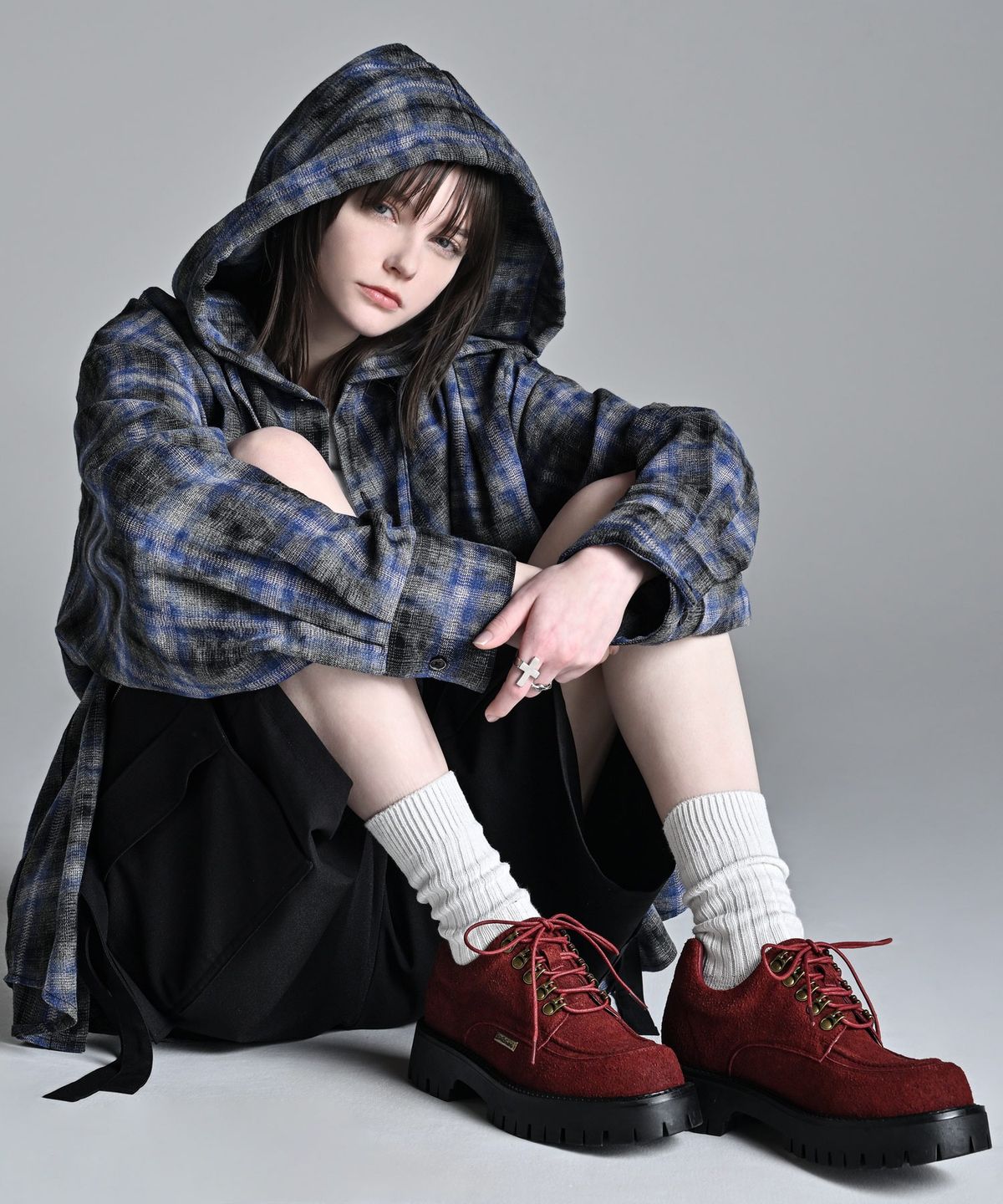 아들러(ADRER) High Sole Brushed Lace-Up Shoes