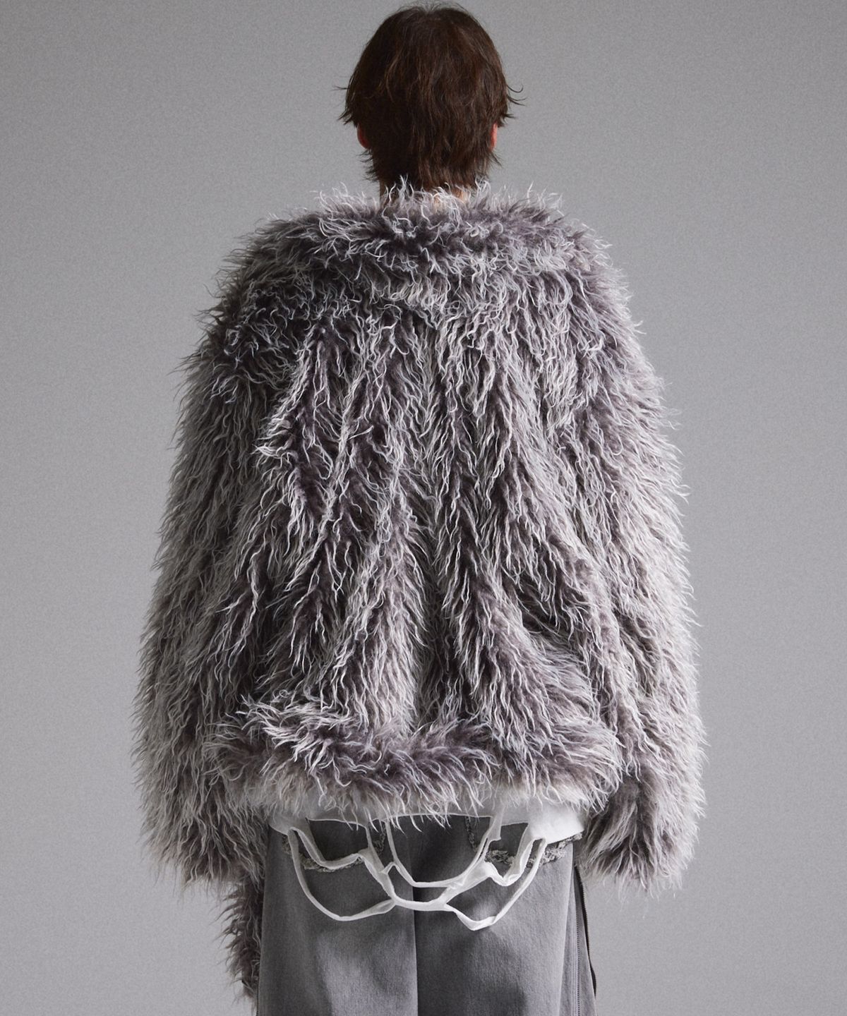 그란시(GRANCY) Fur Boa Riders Jacket