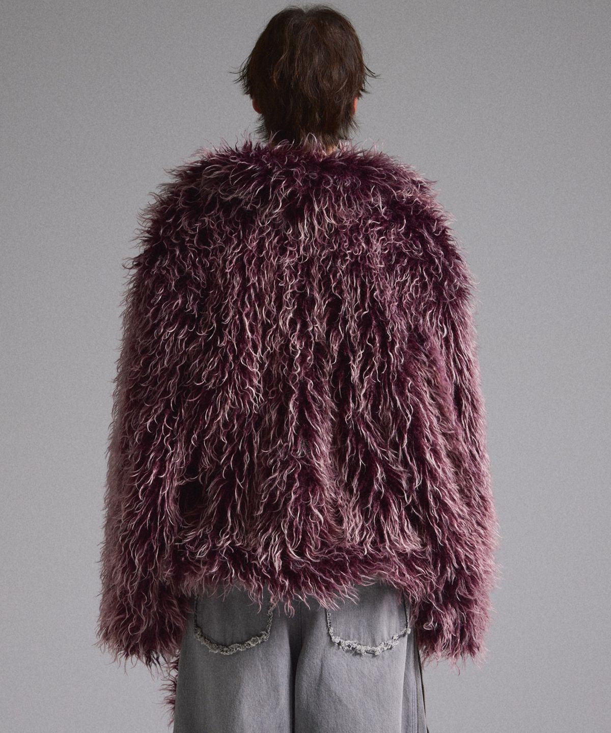 그란시(GRANCY) Fur Boa Riders Jacket