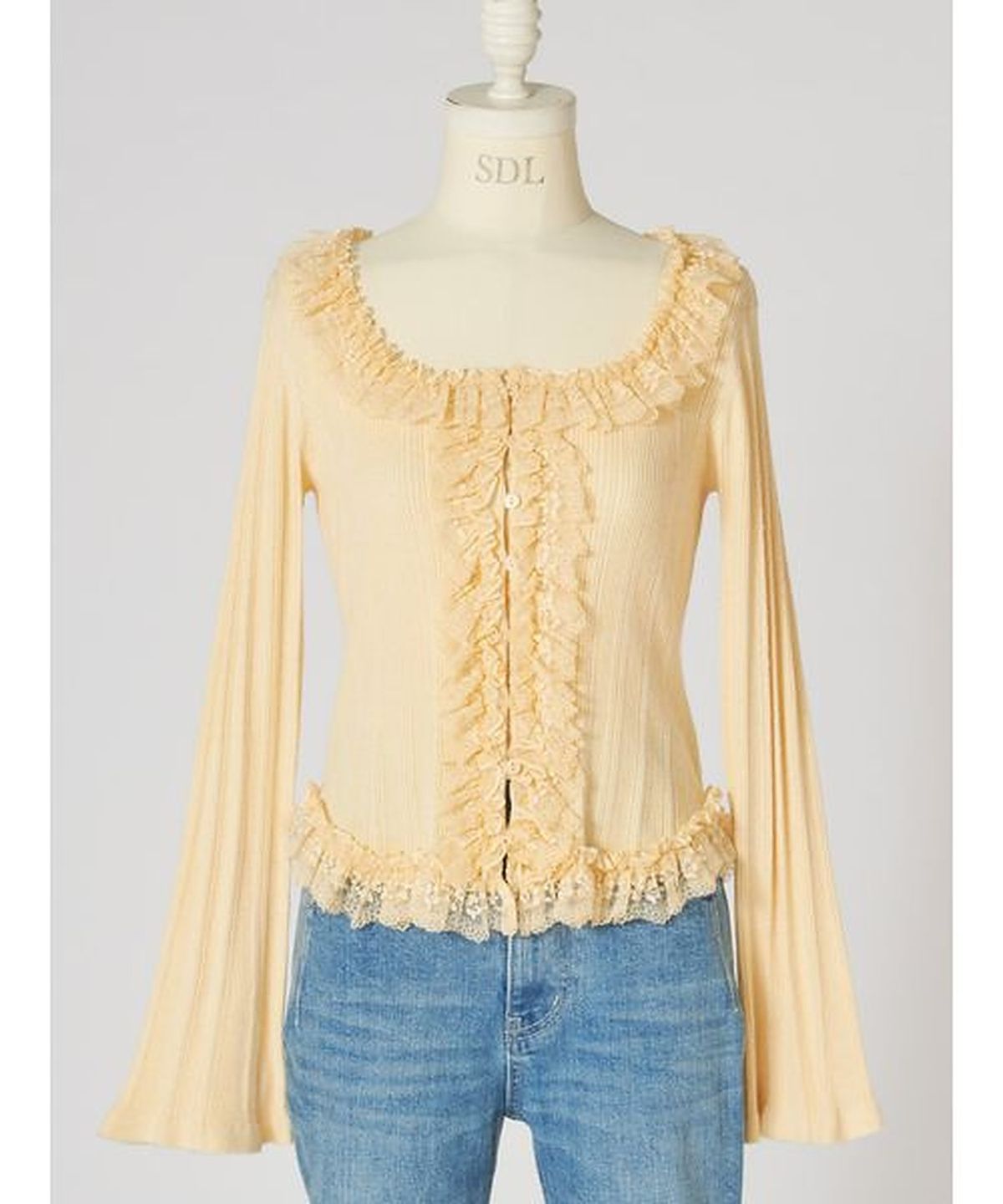 스나이델(SNIDEL) Frill Knit Pullover