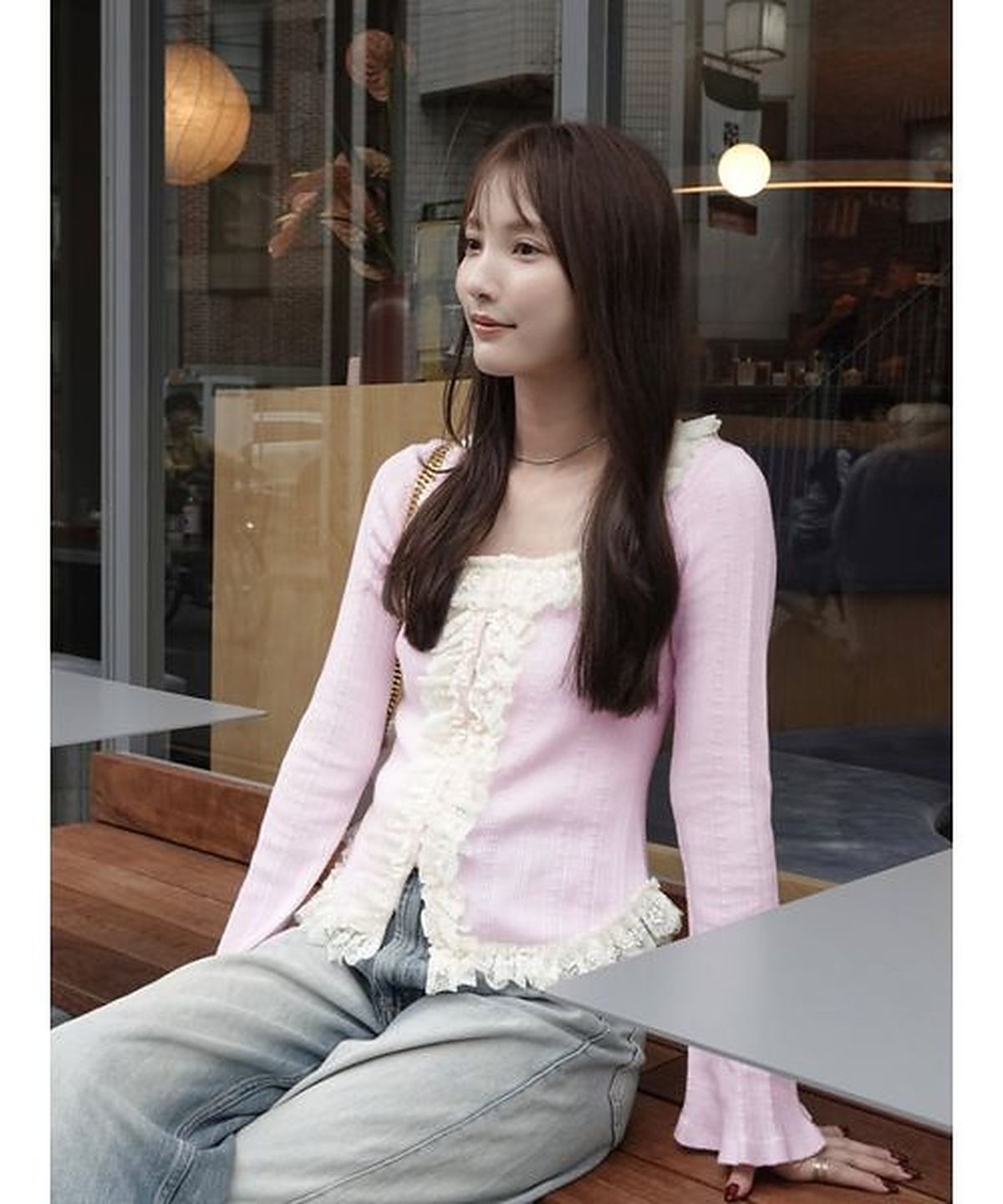 스나이델(SNIDEL) Frill Knit Pullover