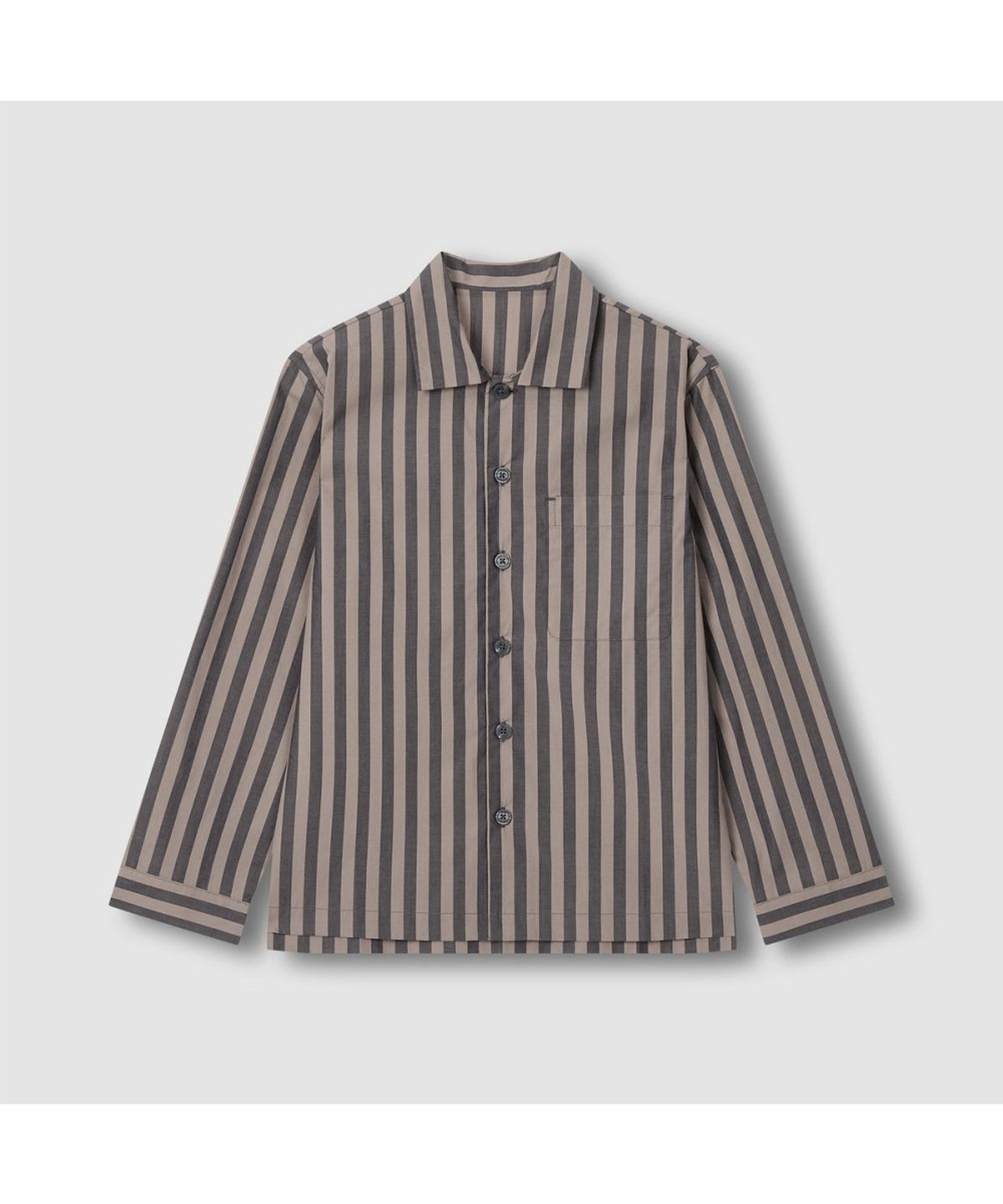 자주(JAJU) [공용] 60수 코튼 긴팔 라운지 셔츠 [S~XL]_다크 베이지