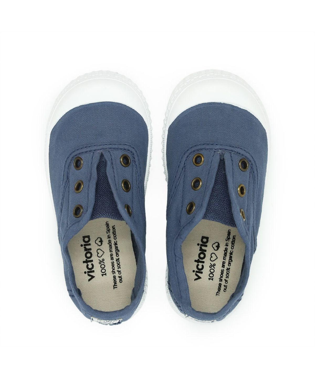 빅토리아슈즈 키즈(VICTORIA SHOES KIDS) 아동 잉글레사 코튼 라바다 스니커즈 (106627-AZUL)