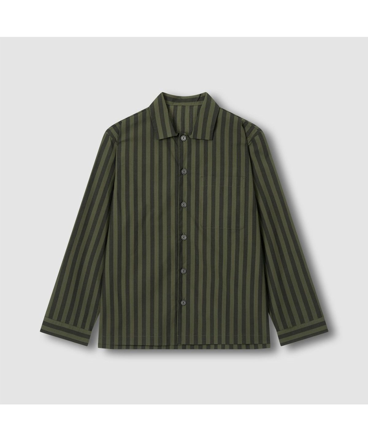 자주(JAJU) [공용] 60수 코튼 긴팔 라운지 셔츠 [S~XL]_다크 카키