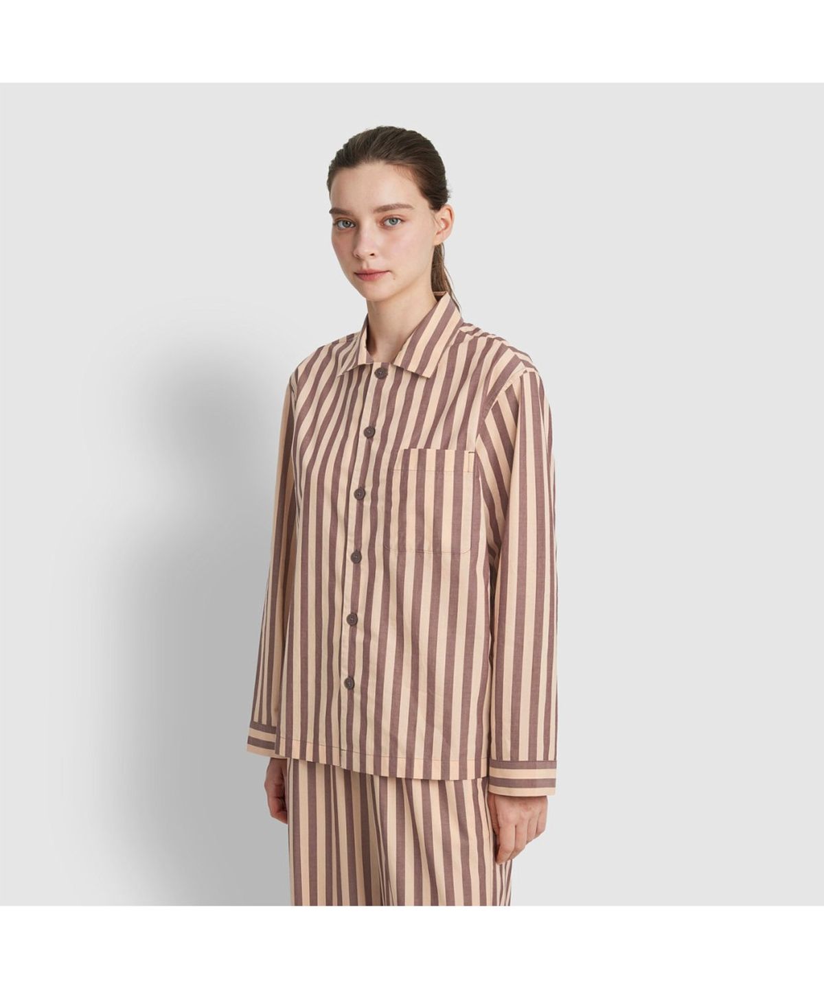 자주(JAJU) [공용] 60수 코튼 긴팔 라운지 셔츠 [S~XL]_다크 오렌지