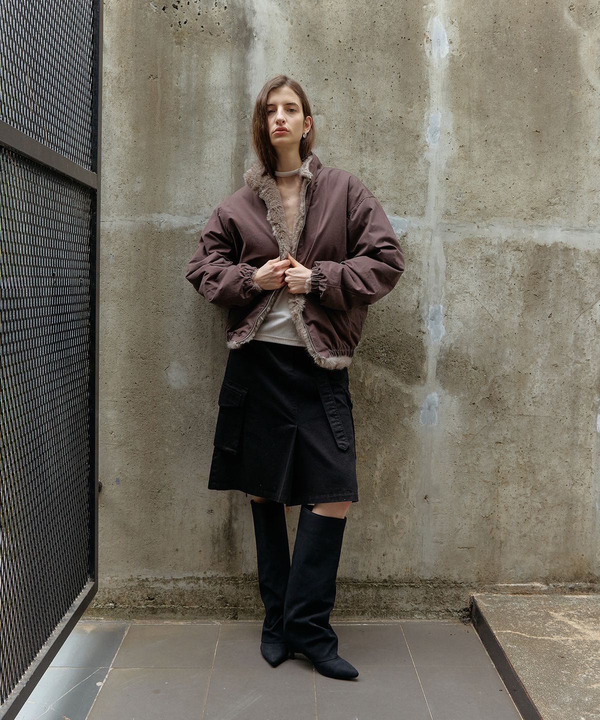 스르비(SELEVER) Mocha Reversible Fur Jacket_2 Color