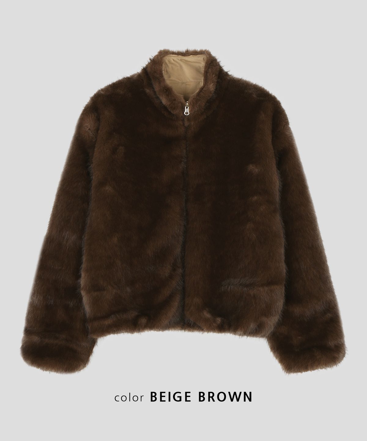 스르비(SELEVER) Mocha Reversible Fur Jacket_2 Color