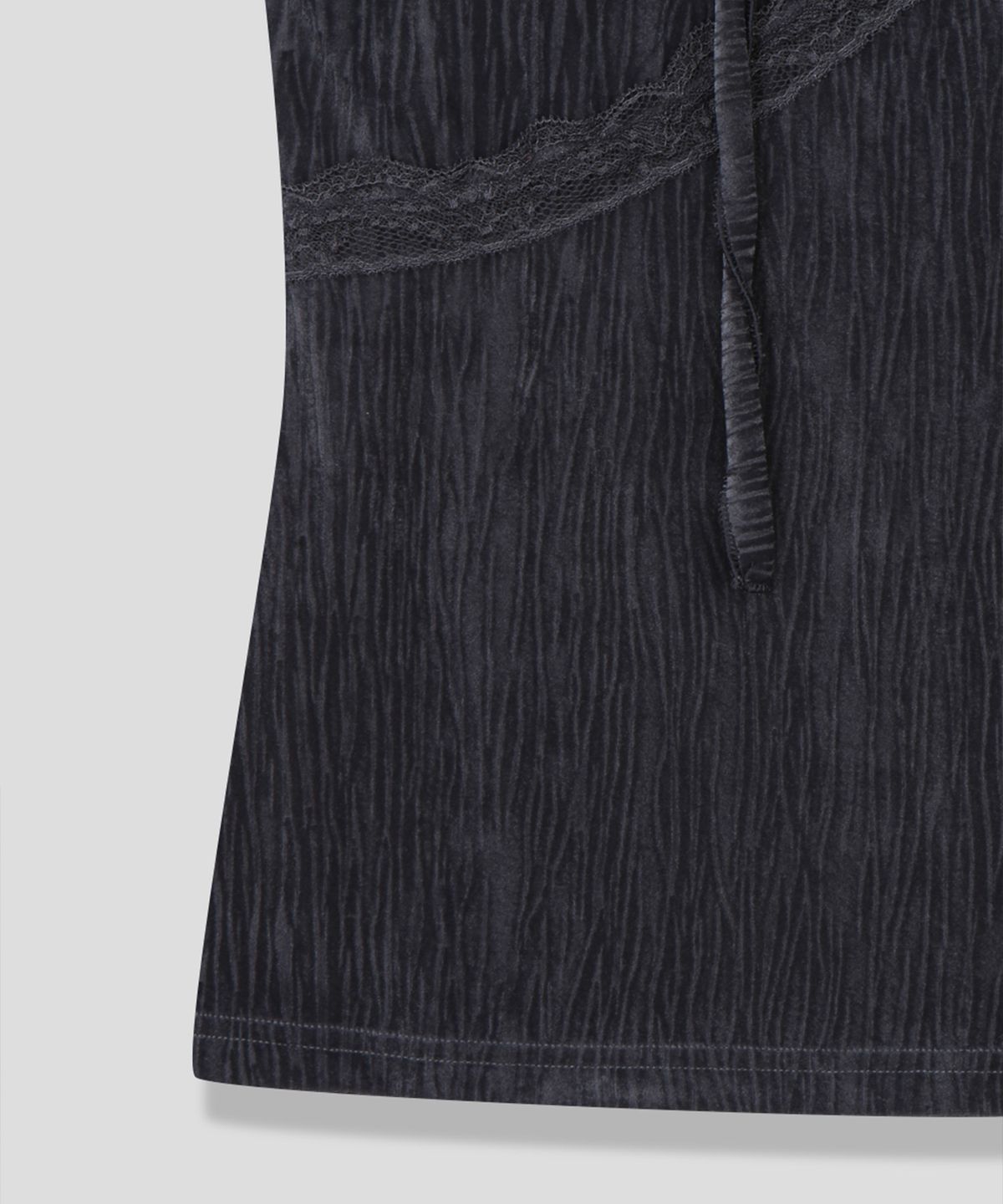 스르비(SELEVER) Velvet Lace Tie Camisole_3 Color