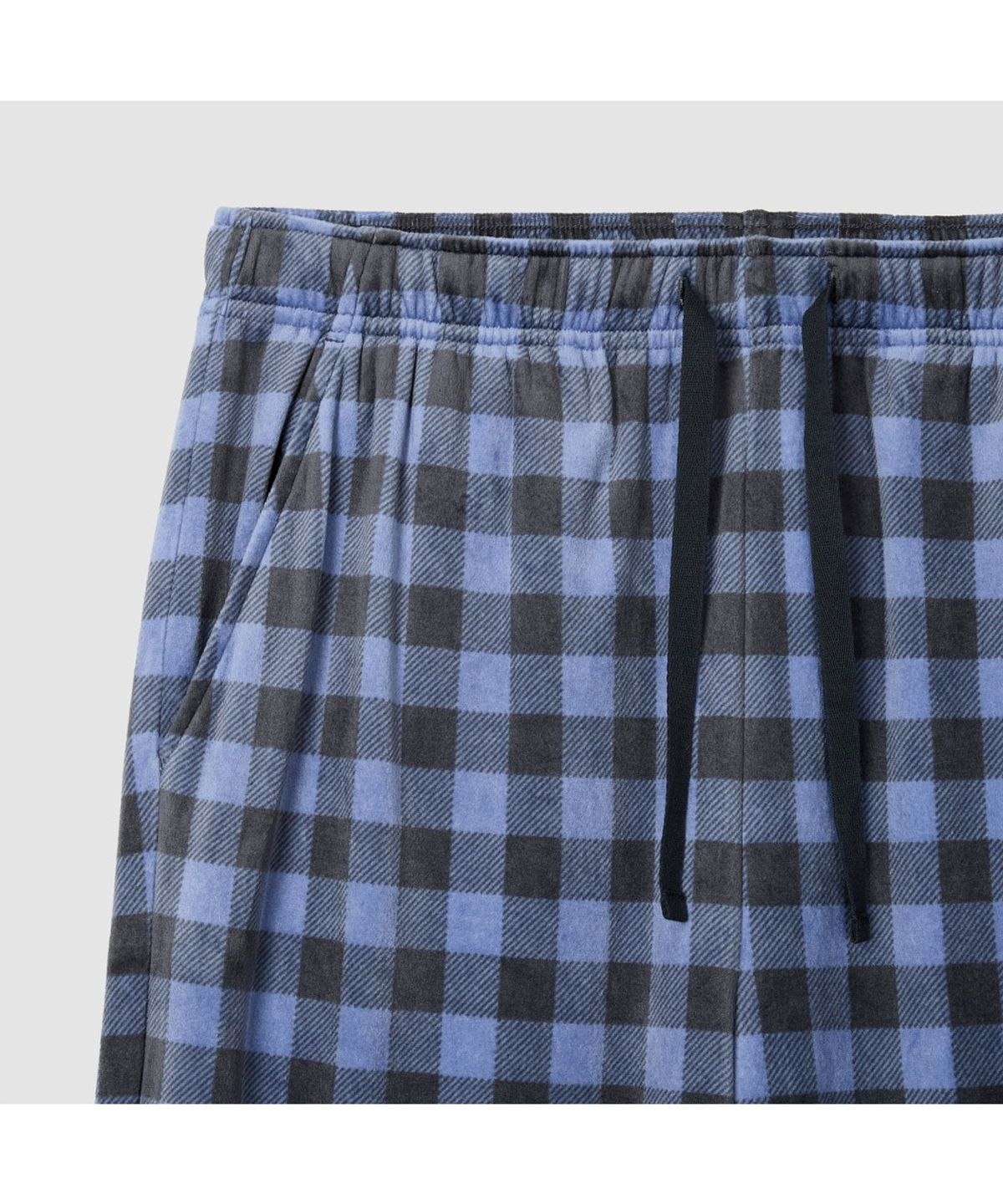 자주(JAJU) 남 밍크 플리스 패턴 파자마 팬츠_다크 블루