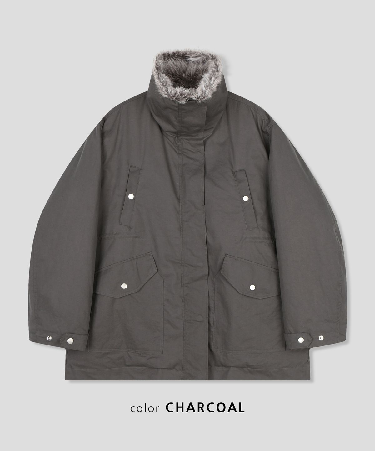스르비(SELEVER) Shearling Fur Lined Field Jacket_2 Color