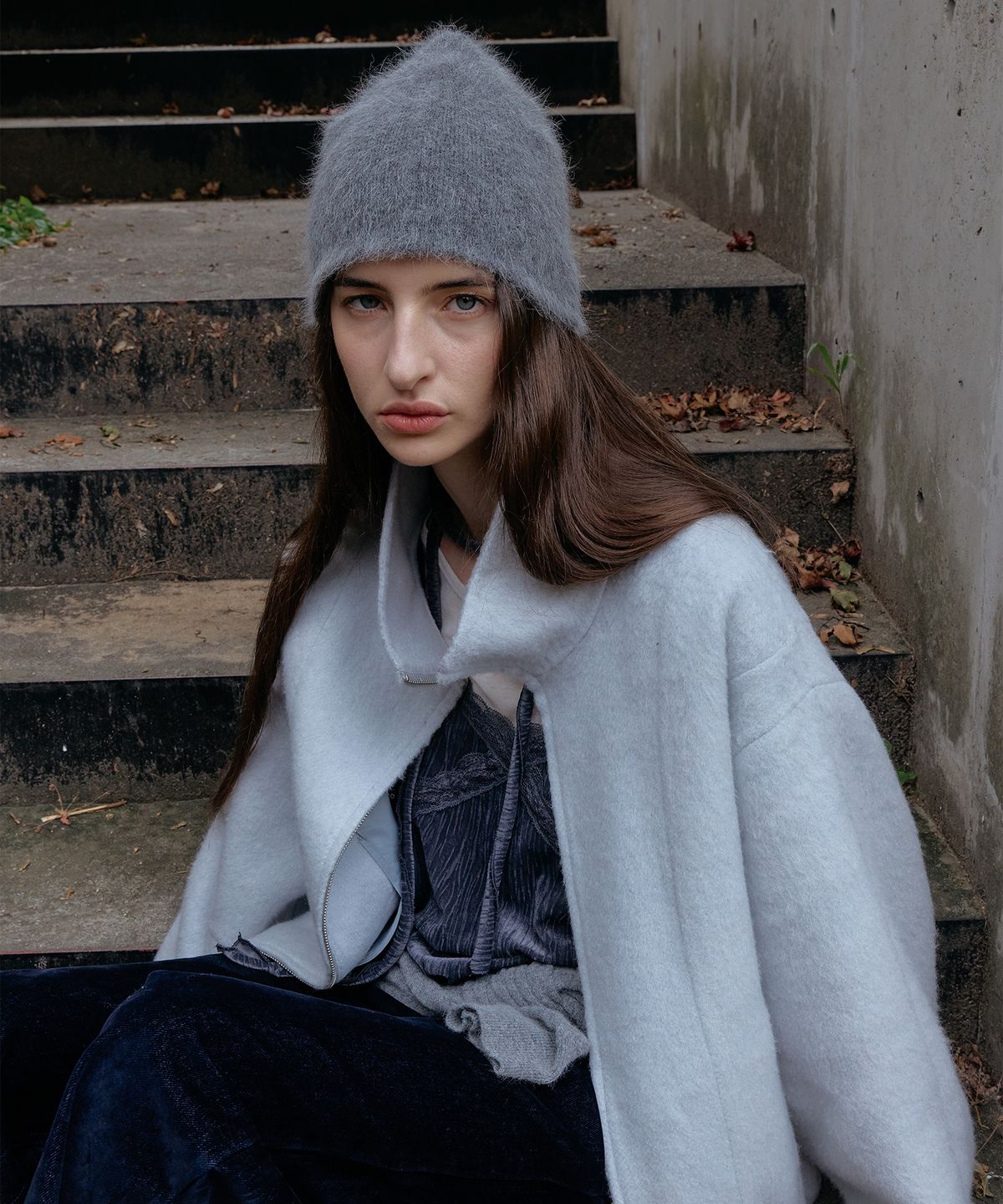스르비(SELEVER) Alpaca Wool Handmade Blouson_4 Color