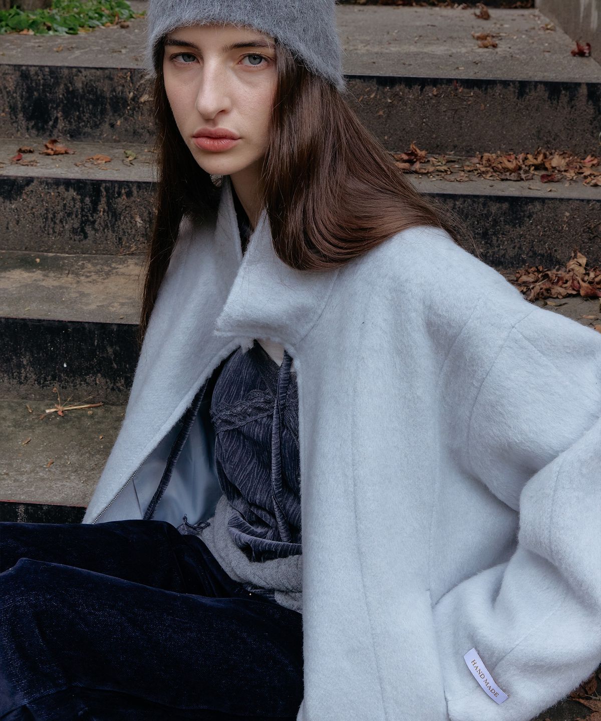 스르비(SELEVER) Alpaca Wool Handmade Blouson_4 Color