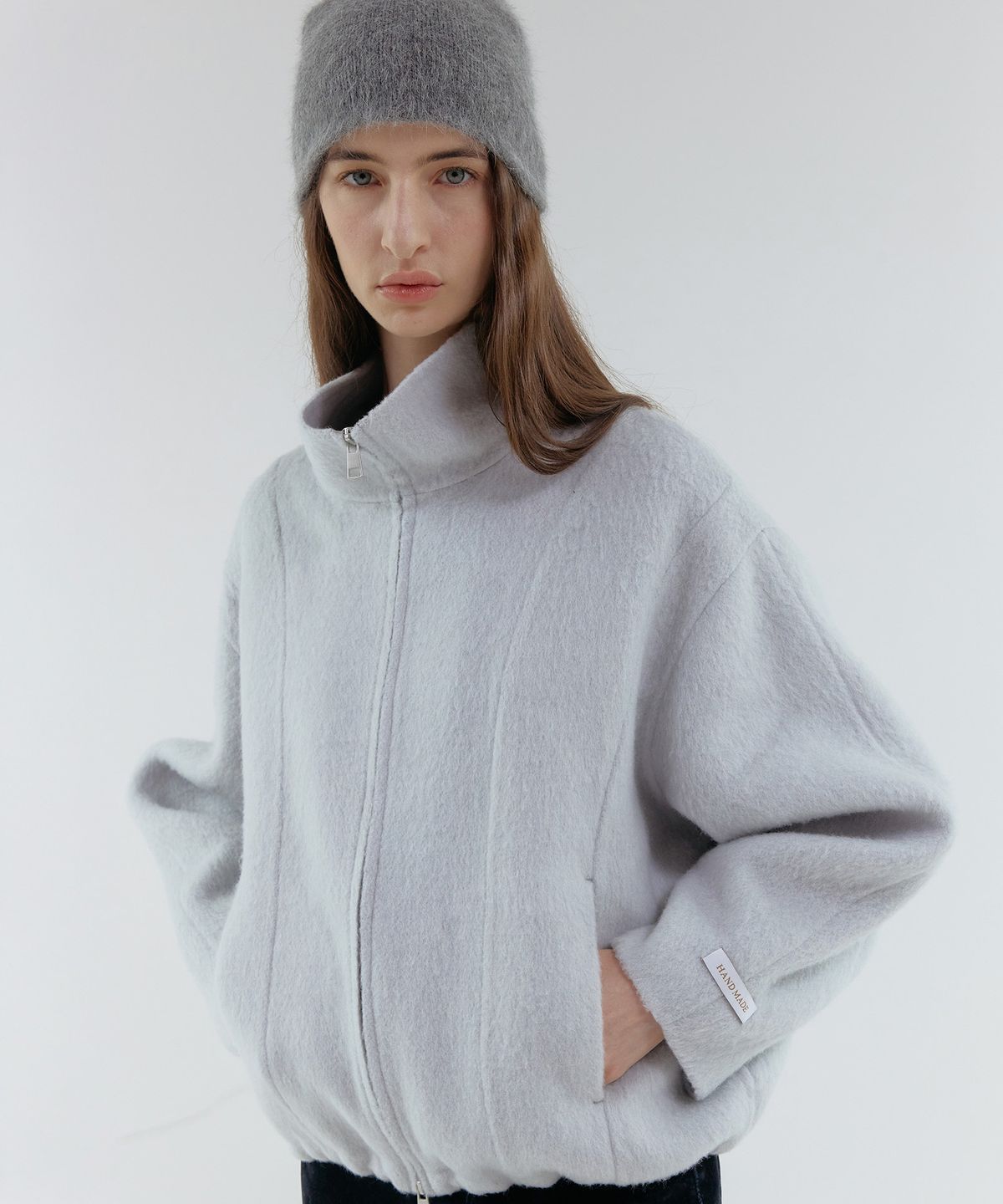 스르비(SELEVER) Alpaca Wool Handmade Blouson_4 Color