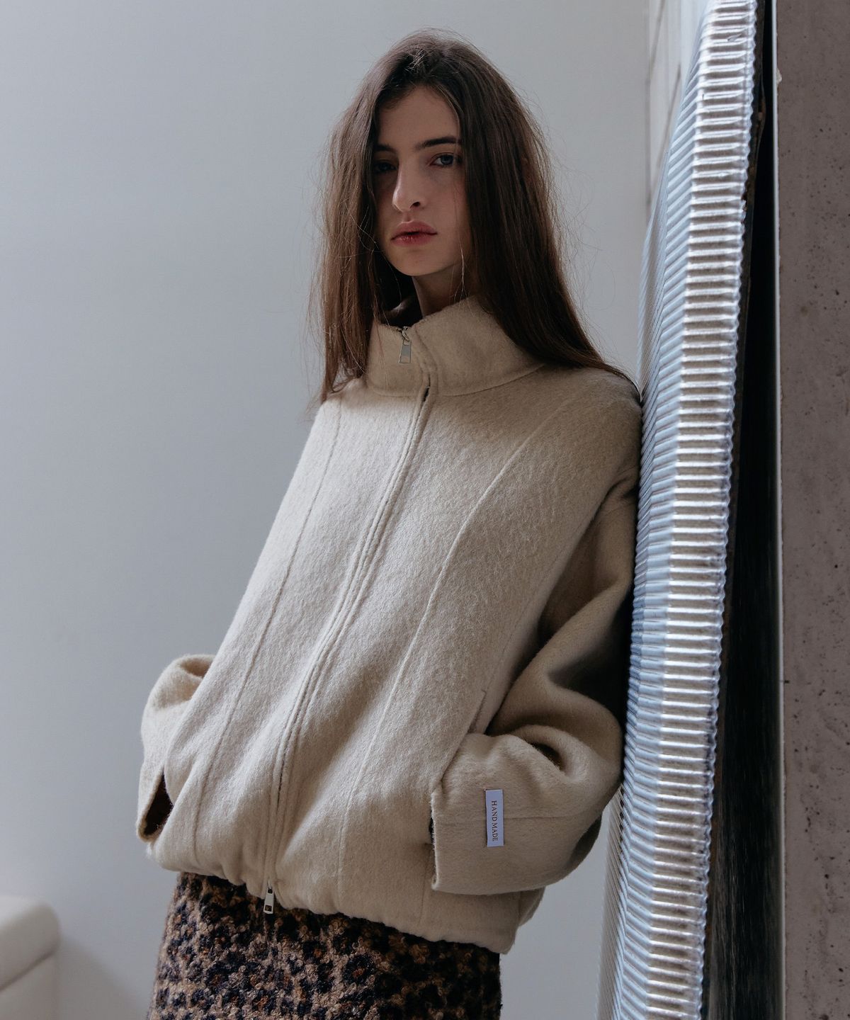 스르비(SELEVER) Alpaca Wool Handmade Blouson_4 Color